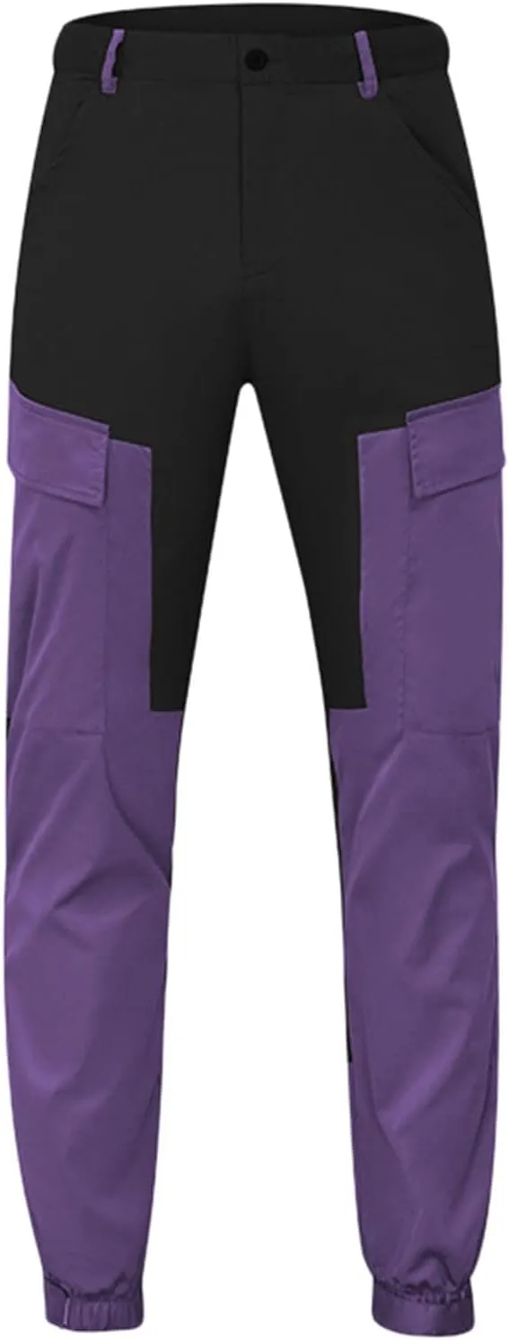 Mens Overalls Two Color Splicing Casual Pants Men's Sweatpants