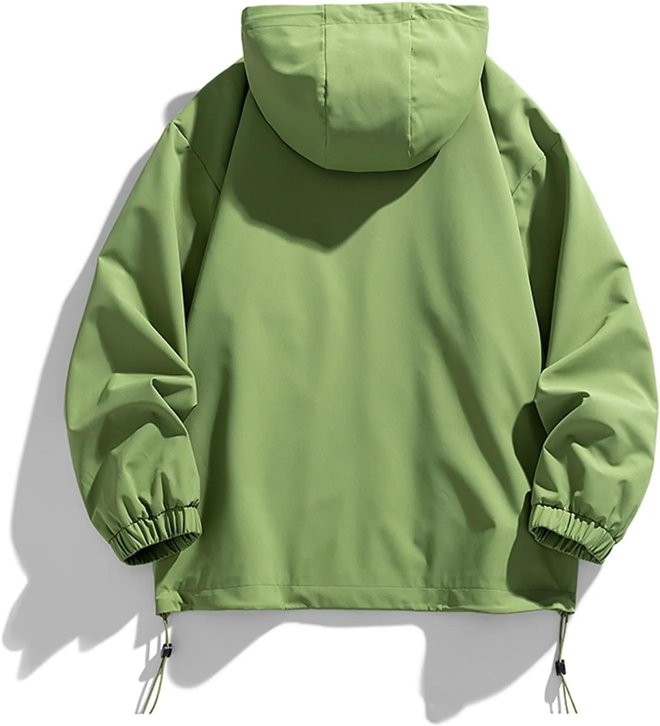 Men's Oversized Rain Jacket Lightweight Waterproof Hooded Jacket Pockets Windbreaker Outdoor Hiking Travel Raincoat