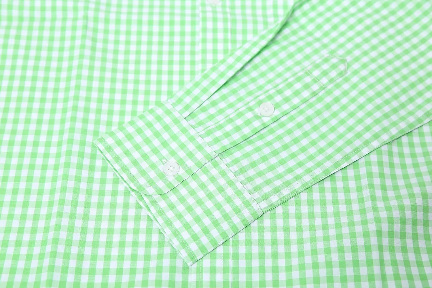 Men's Plaid Casual Slim Fit Long Sleeve Button Down Dress Shirts