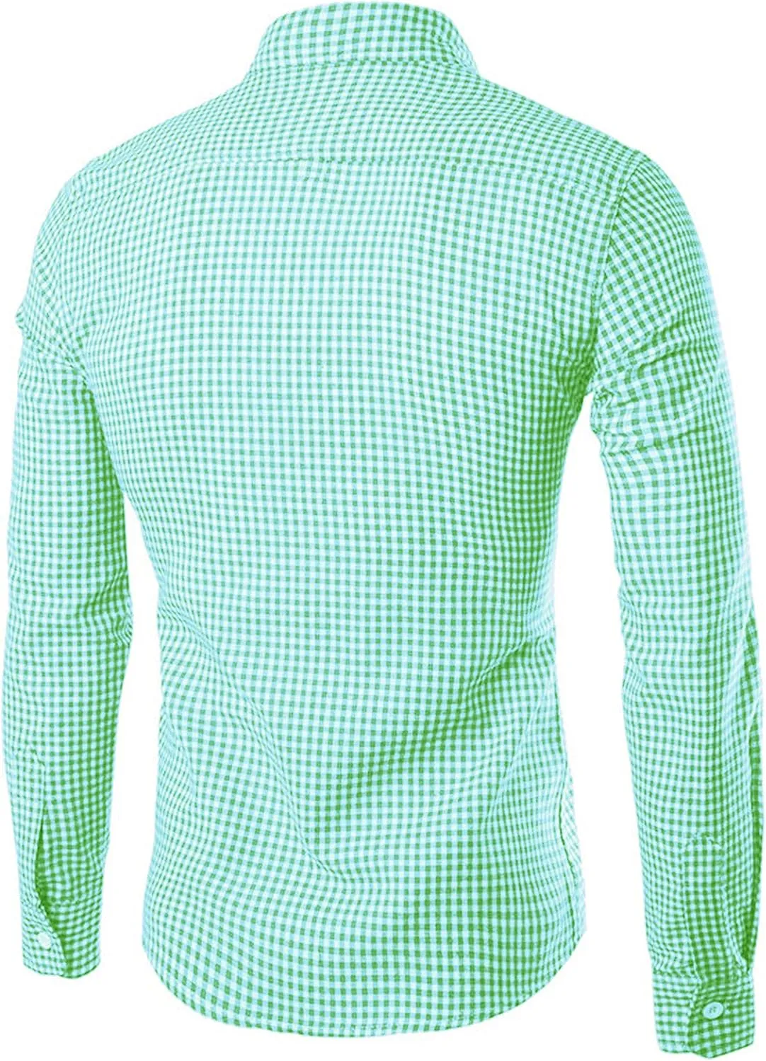 Men's Plaid Casual Slim Fit Long Sleeve Button Down Dress Shirts