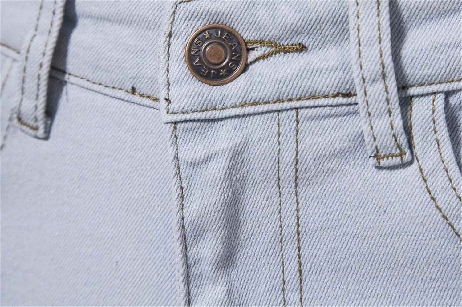 Men's Regular Fit Straight Leg Jeans Casual Elastic Waist Denim Pants Lightweight Stretch Jeans with Pockets