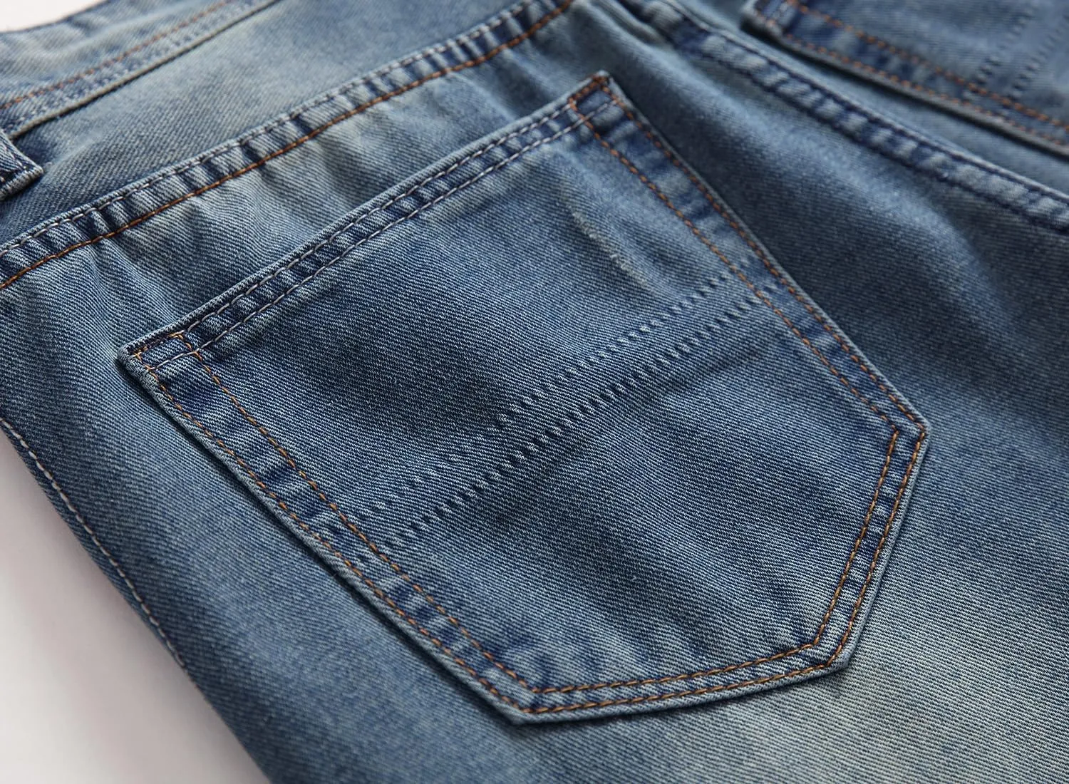 Men's Ripped Slim Straight Fit Moto Jeans Comfy Stretch Skinny Biker Denim Pants Vintage Distressed Jeans