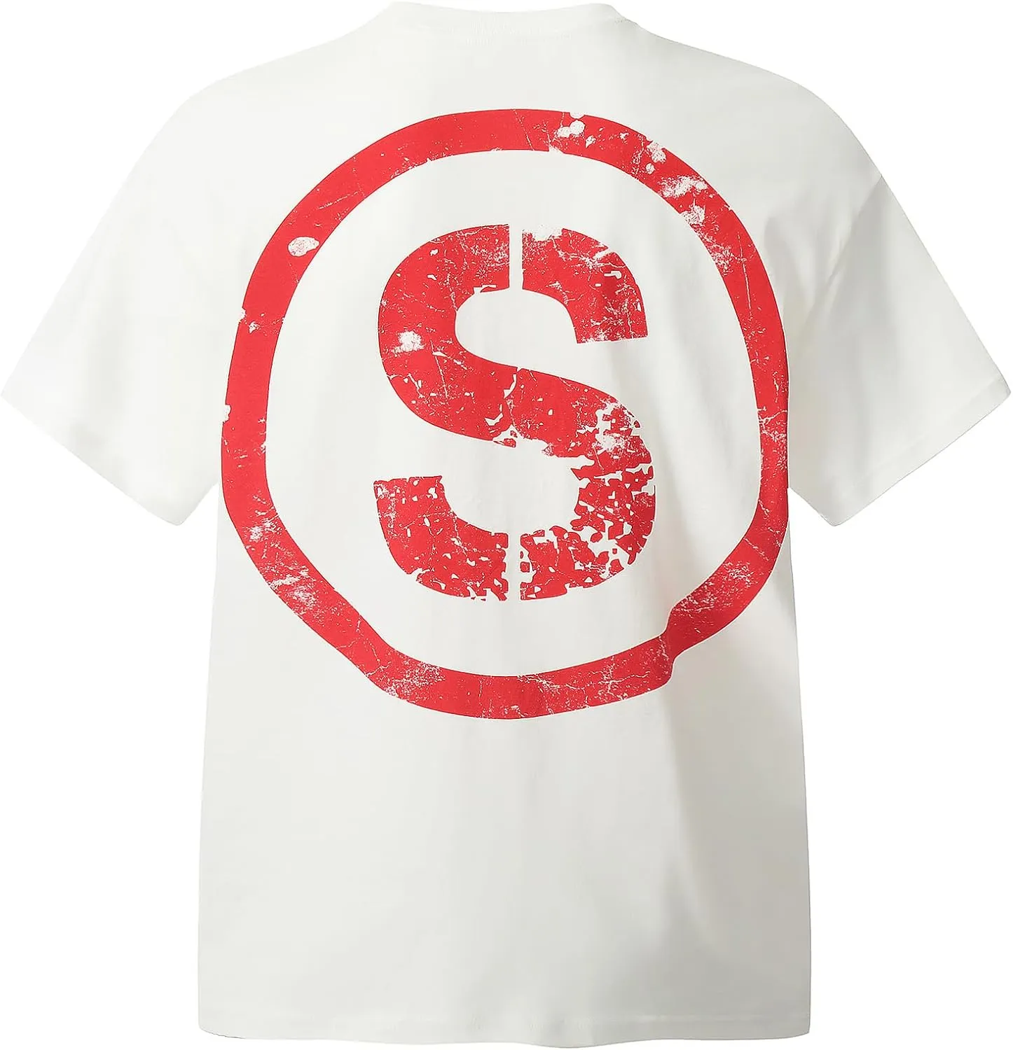 Men's Saint Graphic Print Oversized T-Shirt Casual Crewneck Short Sleeve Tops