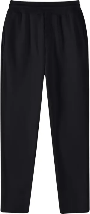 Mens Slim-Fit Stretch Sweatpant Fashion Elastic Waist Solid Color Workout Casual Pant Loose Wide Leg Straight Trouser