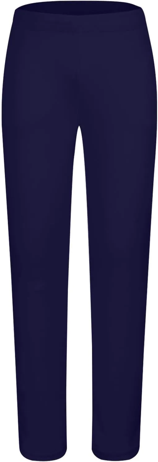 Mens Slim-Fit Stretch Sweatpant Fashion Elastic Waist Solid Color Workout Casual Pant Loose Wide Leg Straight Trouser