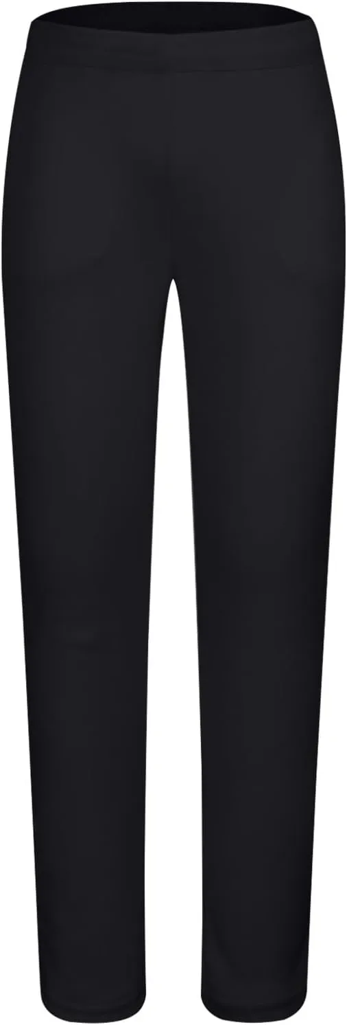 Mens Slim-Fit Stretch Sweatpant Fashion Elastic Waist Solid Color Workout Casual Pant Loose Wide Leg Straight Trouser