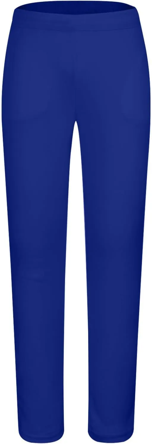 Mens Slim-Fit Stretch Sweatpant Fashion Elastic Waist Solid Color Workout Casual Pant Loose Wide Leg Straight Trouser