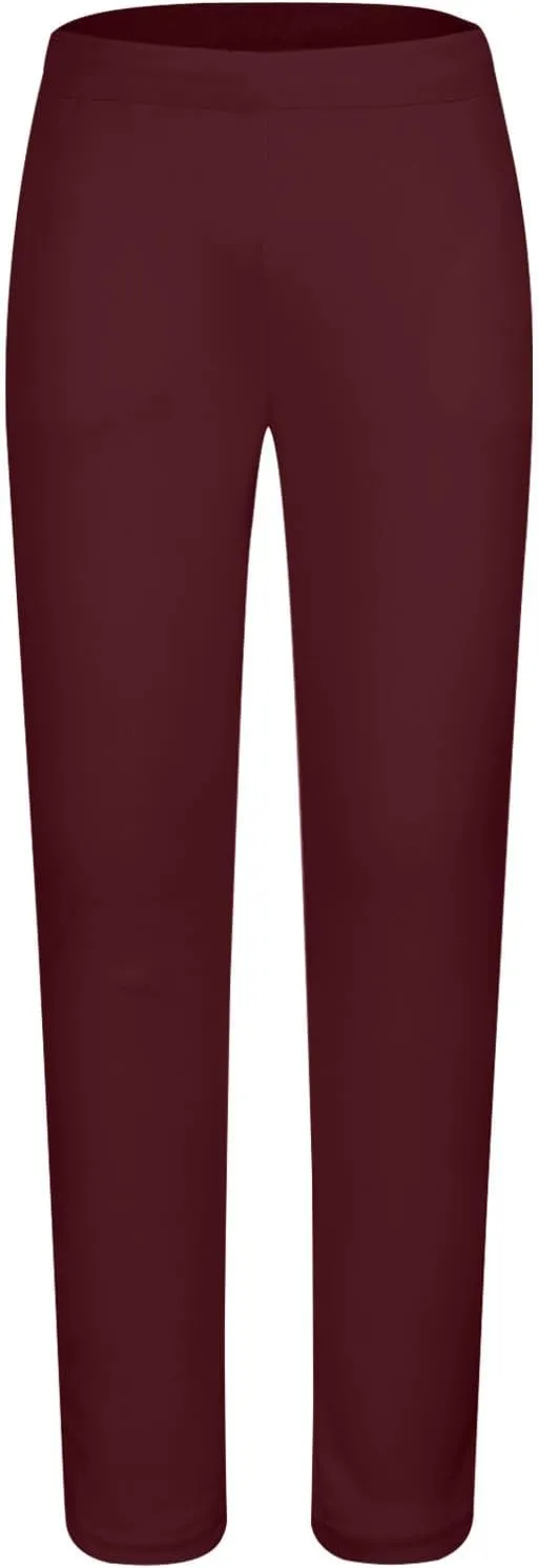 Mens Slim-Fit Stretch Sweatpant Fashion Elastic Waist Solid Color Workout Casual Pant Loose Wide Leg Straight Trouser