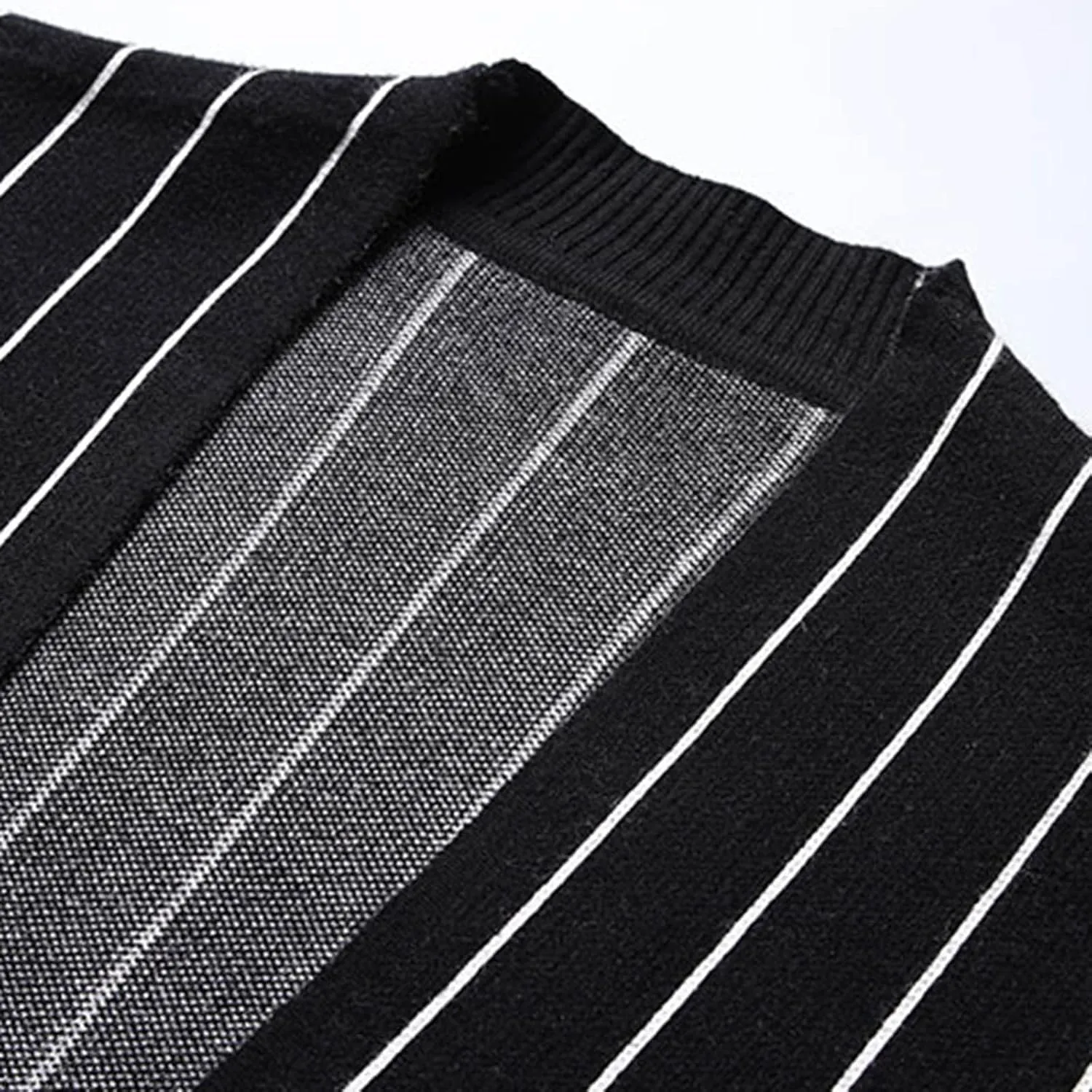 Mens Sweater Jacket Mens V Neck Cardigan Button Down Long Cardigan Lightweight Knit Drape Cape Sweater