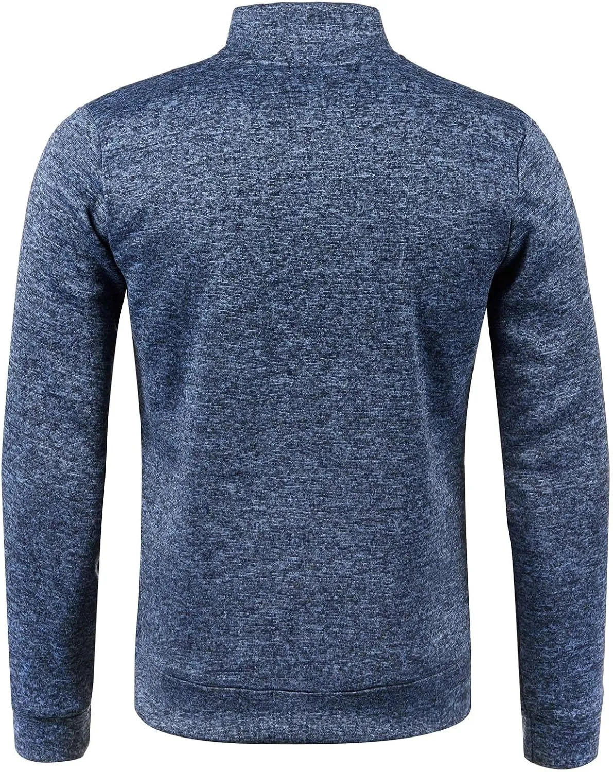 Men's Sweaters 1/4 Zip Cotton Sweatshirts Pullover Polo Sweaters Striped Mock Neck Sweaters