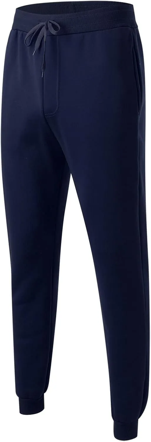 Mens Sweatpants with Pockets Big & Tall Sizes Men's Fleece Cargo Sweatpants Drawstring Loose Fit Sweatpants for Men