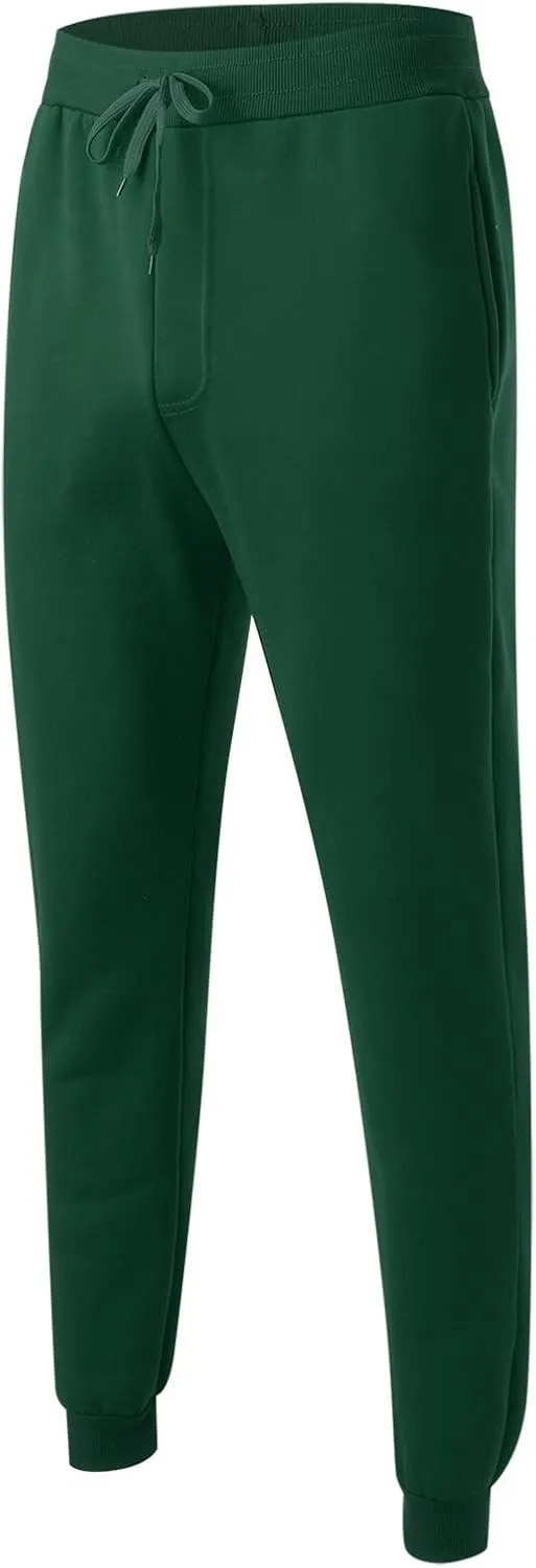 Mens Sweatpants with Pockets Big & Tall Sizes Men's Fleece Cargo Sweatpants Drawstring Loose Fit Sweatpants for Men