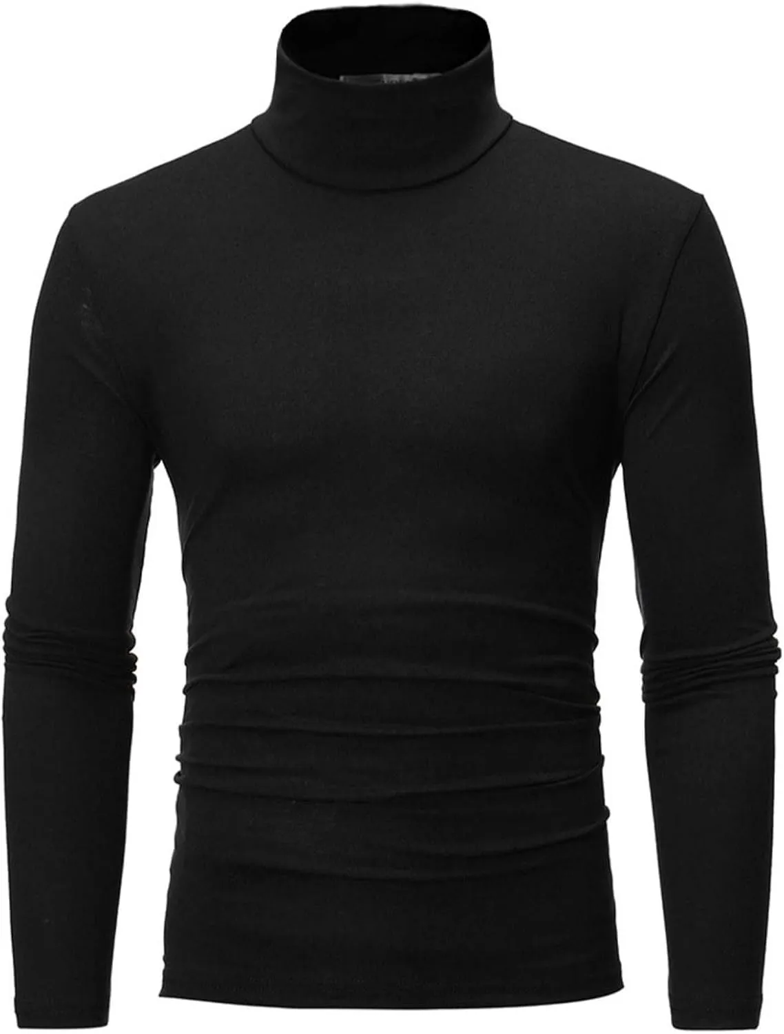Mens T Shirts Casual Stylish Loose Fit Long Sleeve Turtleneck Warm Sweater Soft Comfy Stretch Pullover Sweater