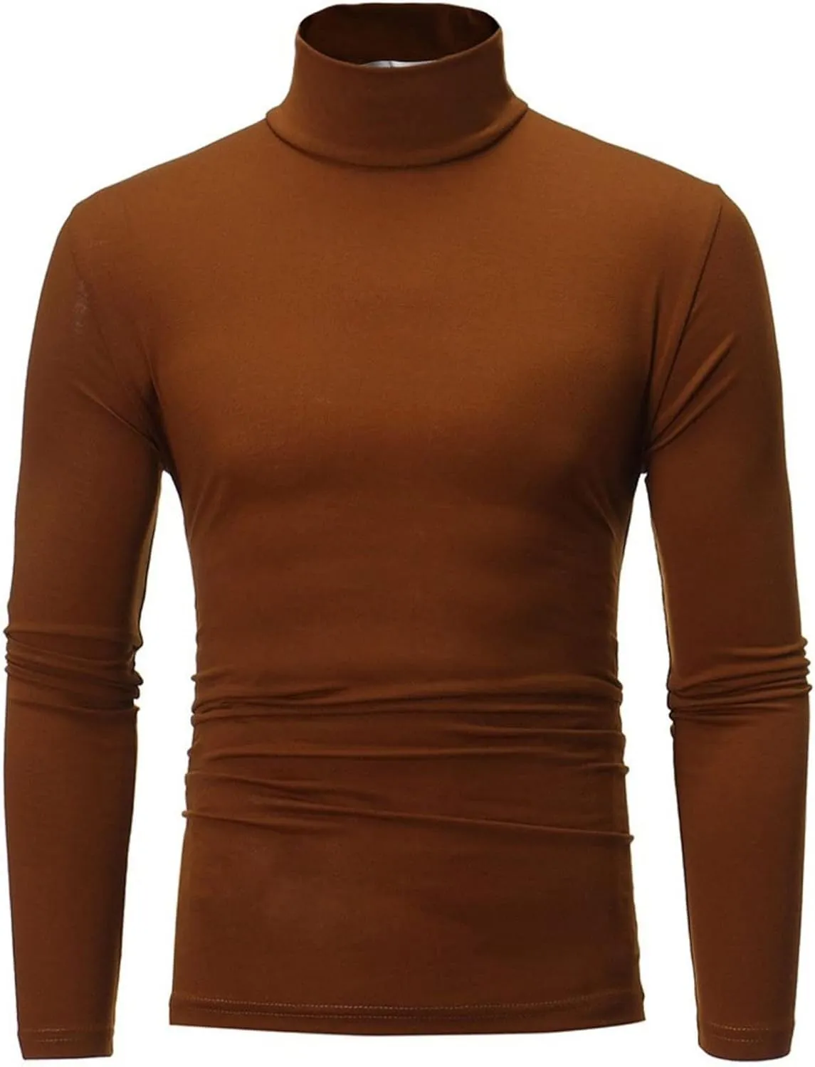 Mens T Shirts Casual Stylish Loose Fit Long Sleeve Turtleneck Warm Sweater Soft Comfy Stretch Pullover Sweater