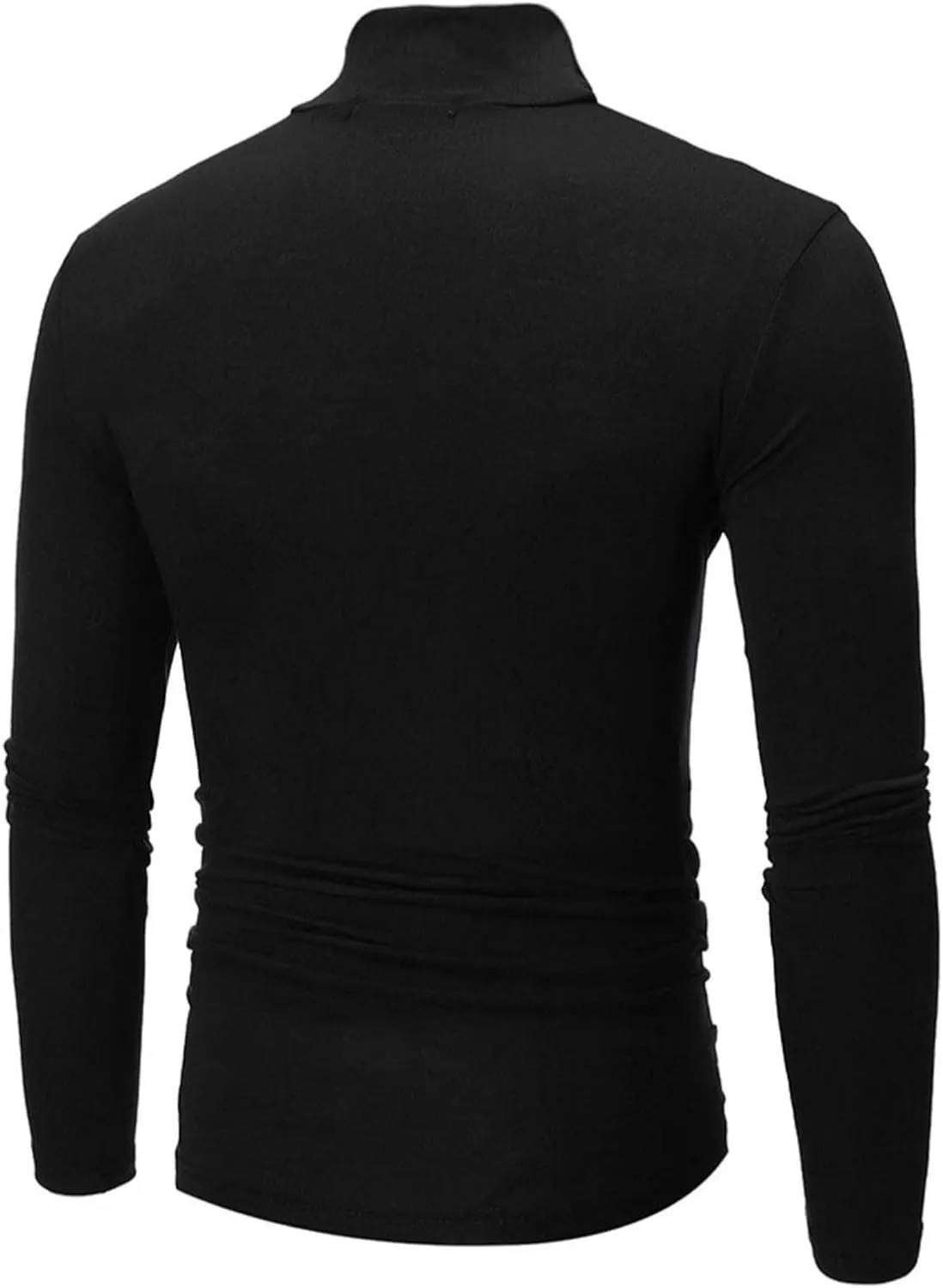 Mens T Shirts Casual Stylish Loose Fit Long Sleeve Turtleneck Warm Sweater Soft Comfy Stretch Pullover Sweater