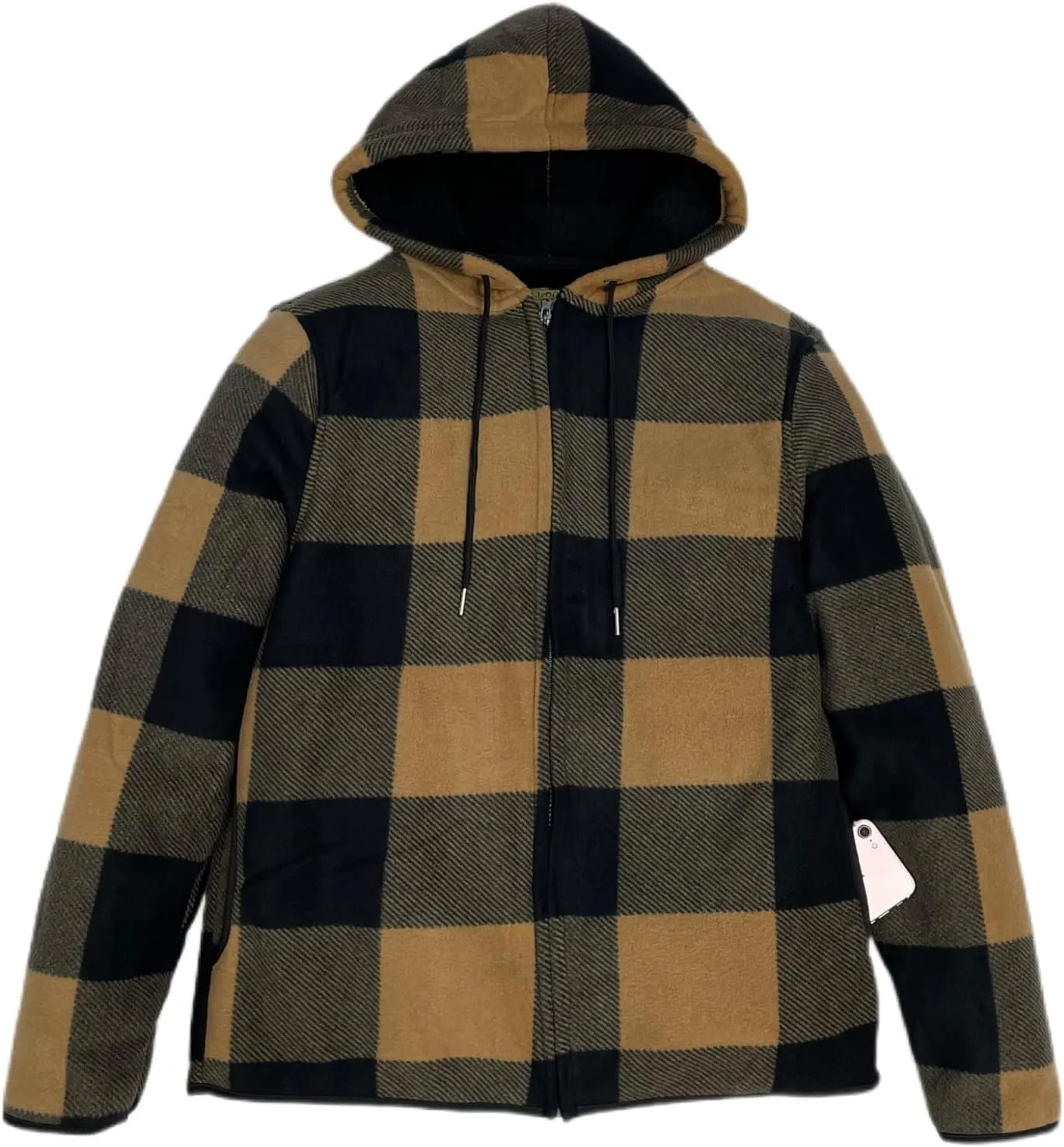 Men's Thicken Sherpa Lined Checkered Flannel Hoodie Shirt Jacket