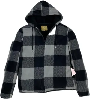 Men's Thicken Sherpa Lined Checkered Flannel Hoodie Shirt Jacket
