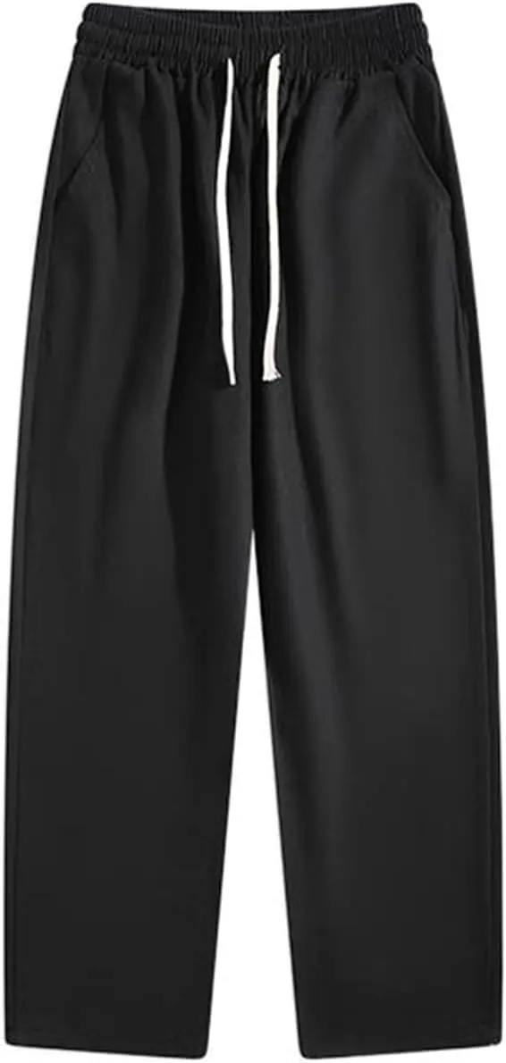 Men's Trouser Summer Drawstring Casual Japanese-Style Sport Straight Pants for Men