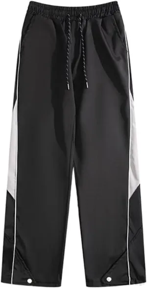 Men's Trouser Summer Patchwork Casual Sport Retro Drawstring Work Pants for Men
