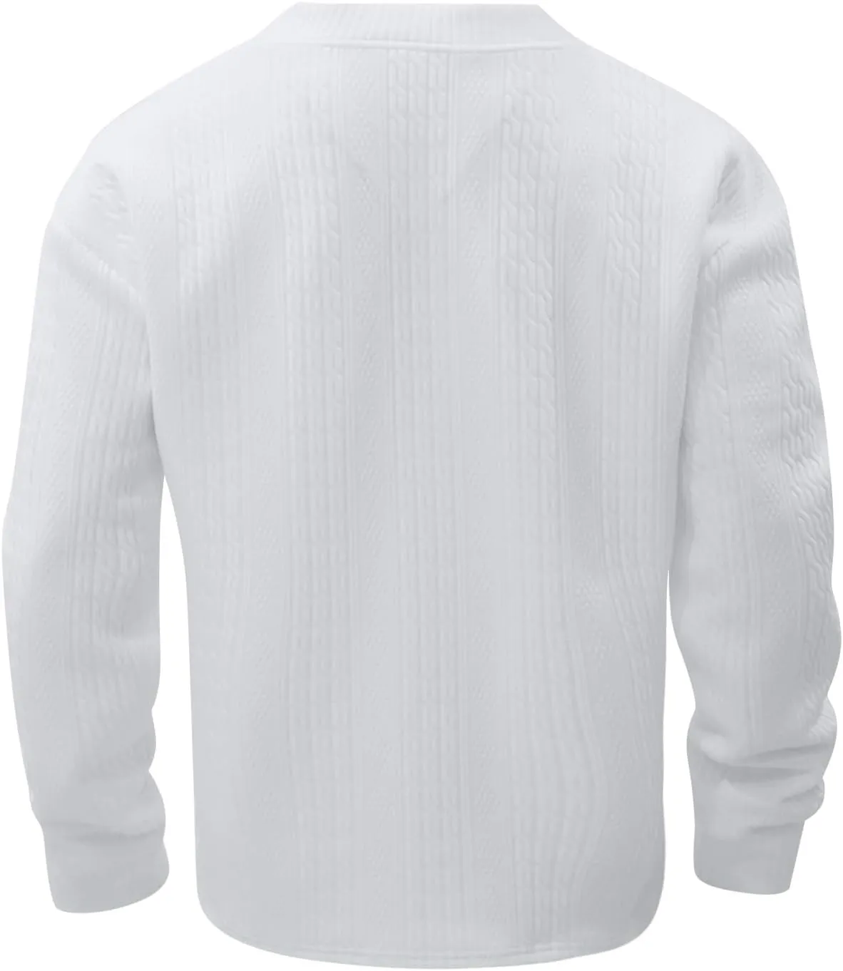 Mens V Neck Sweater Casual Loose Fit Long Sleeve Pullover Cable Knit Sweater Tops Knitwear