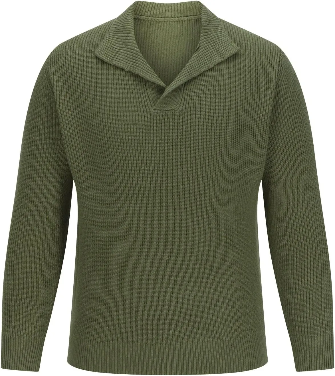 Men's V Neck Sweaters Slim Fit Long Sleeve Casual Comfy Pullover Sweater Knit Textured Mock Neck Thermal Sweaters