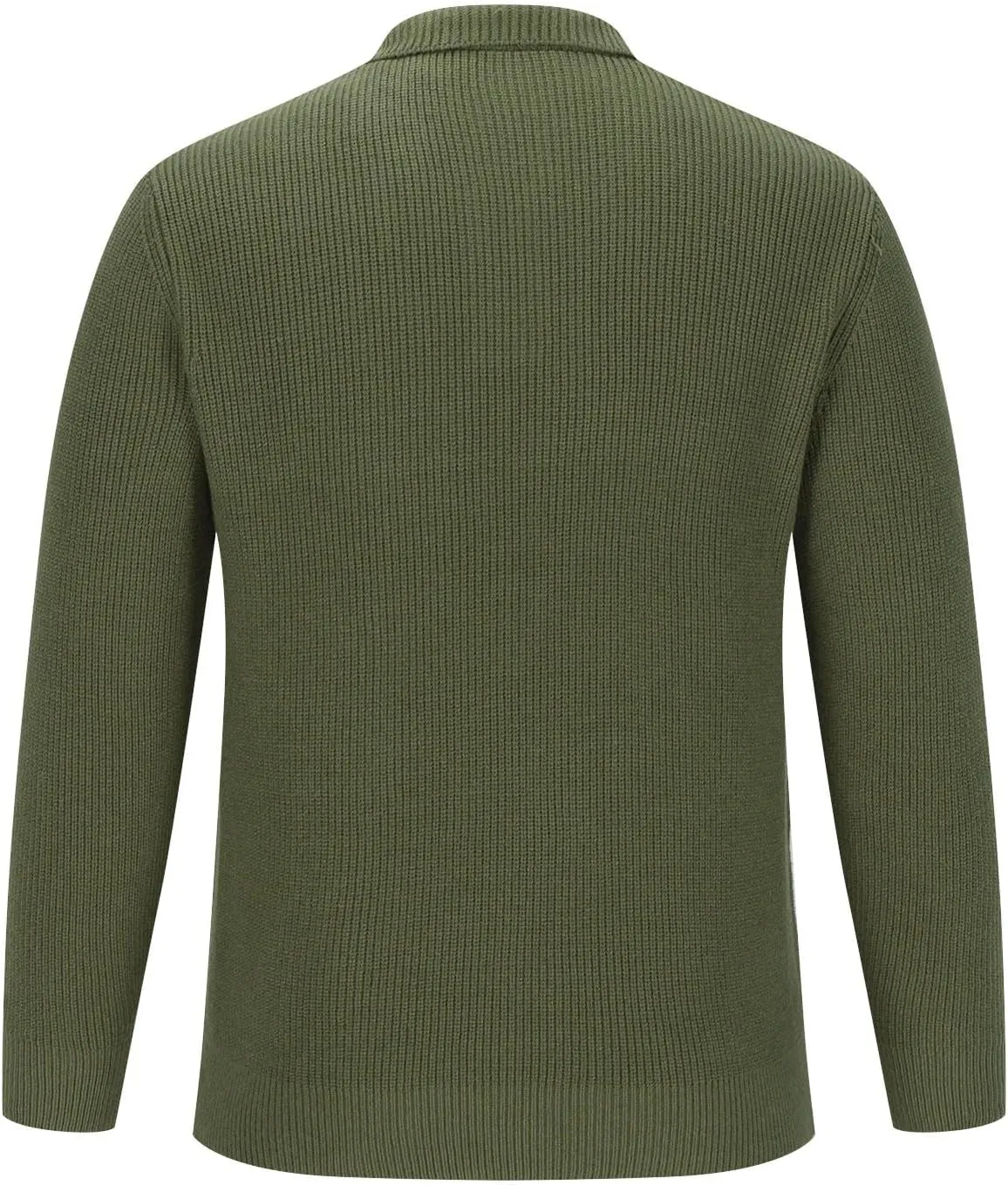 Men's V Neck Sweaters Slim Fit Long Sleeve Casual Comfy Pullover Sweater Knit Textured Mock Neck Thermal Sweaters