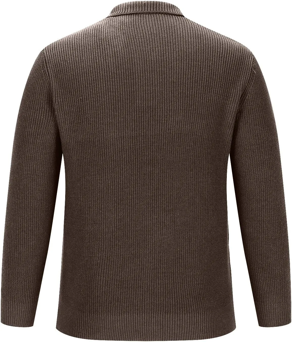 Men's V Neck Sweaters Slim Fit Long Sleeve Casual Comfy Pullover Sweater Knit Textured Mock Neck Thermal Sweaters