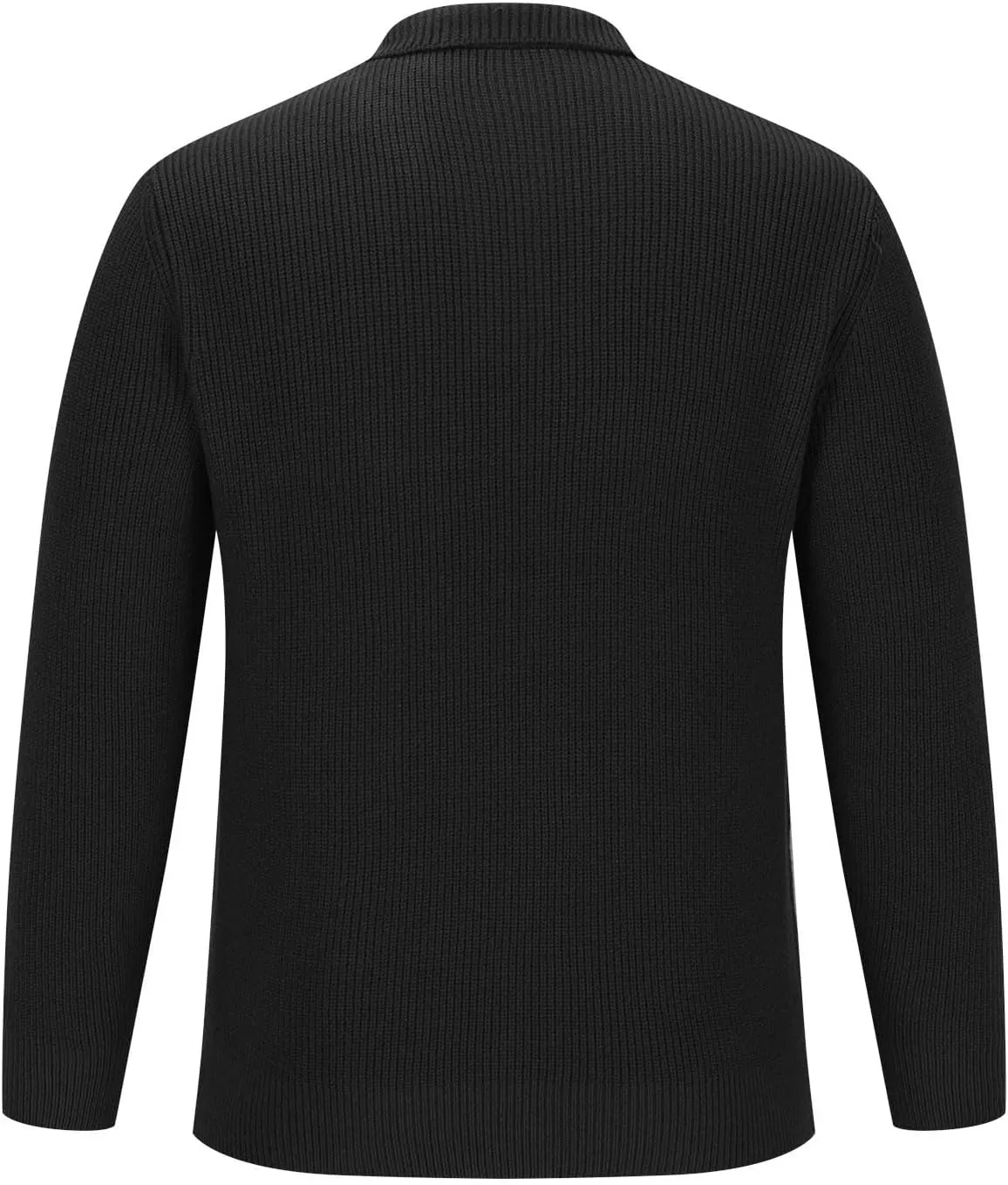 Men's V Neck Sweaters Slim Fit Long Sleeve Casual Comfy Pullover Sweater Knit Textured Mock Neck Thermal Sweaters