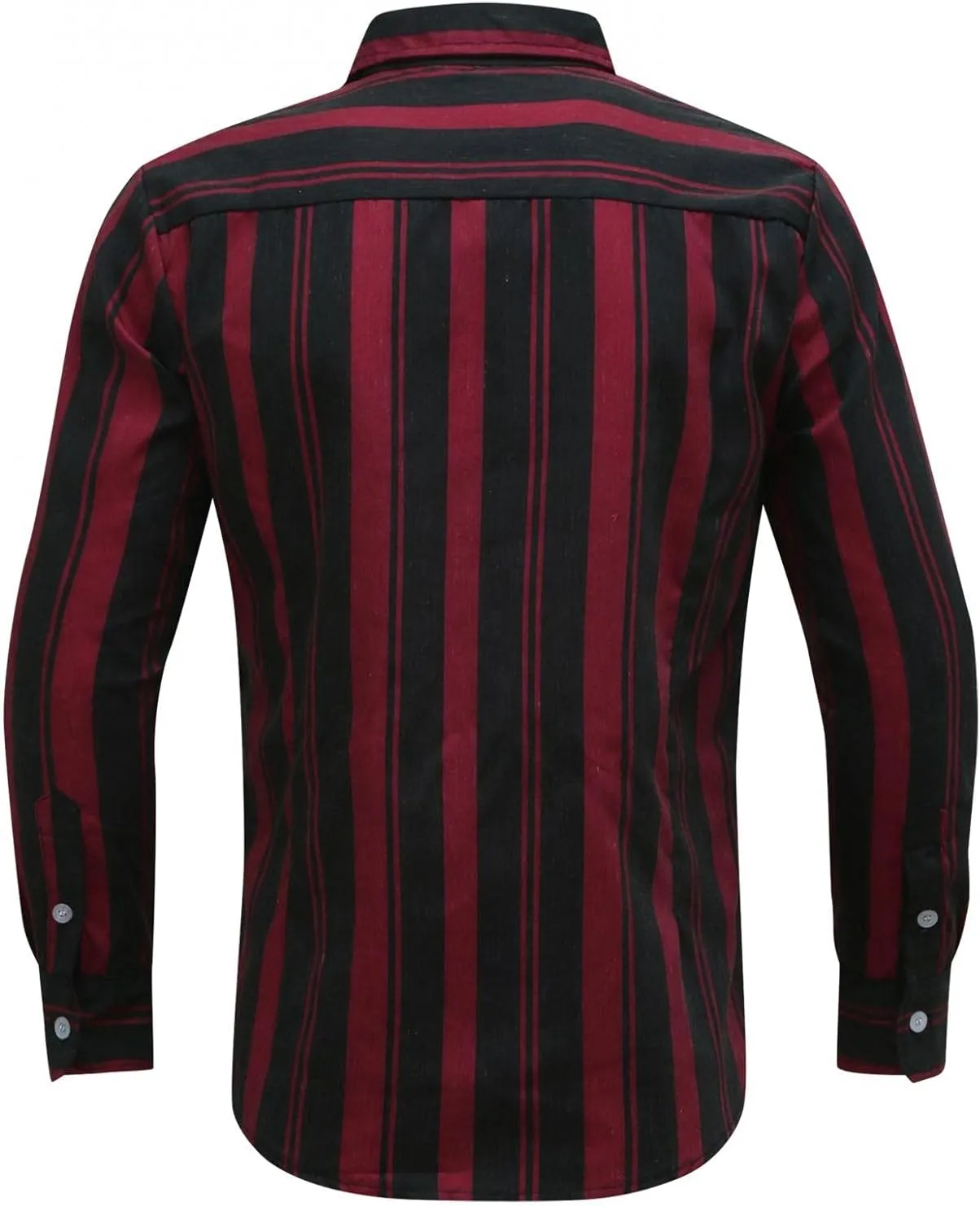 Mens Vertical Striped Button Down Dress Shirts Long Sleeve Casual Comfort Slim Fit Business Stretch Oxford Shirts