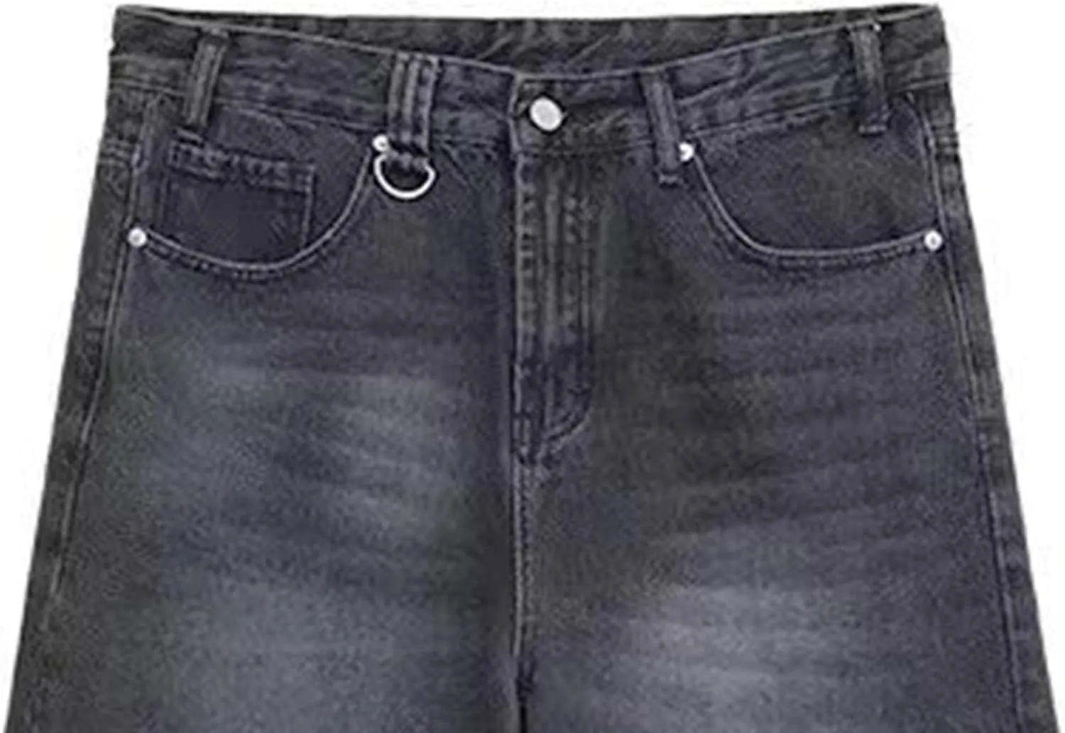 Men's Vintage Hip Hop Denim Pants Classic Straight Leg Male Cargo Trouser Loose Fit Relaxed Fit Retro Jeans