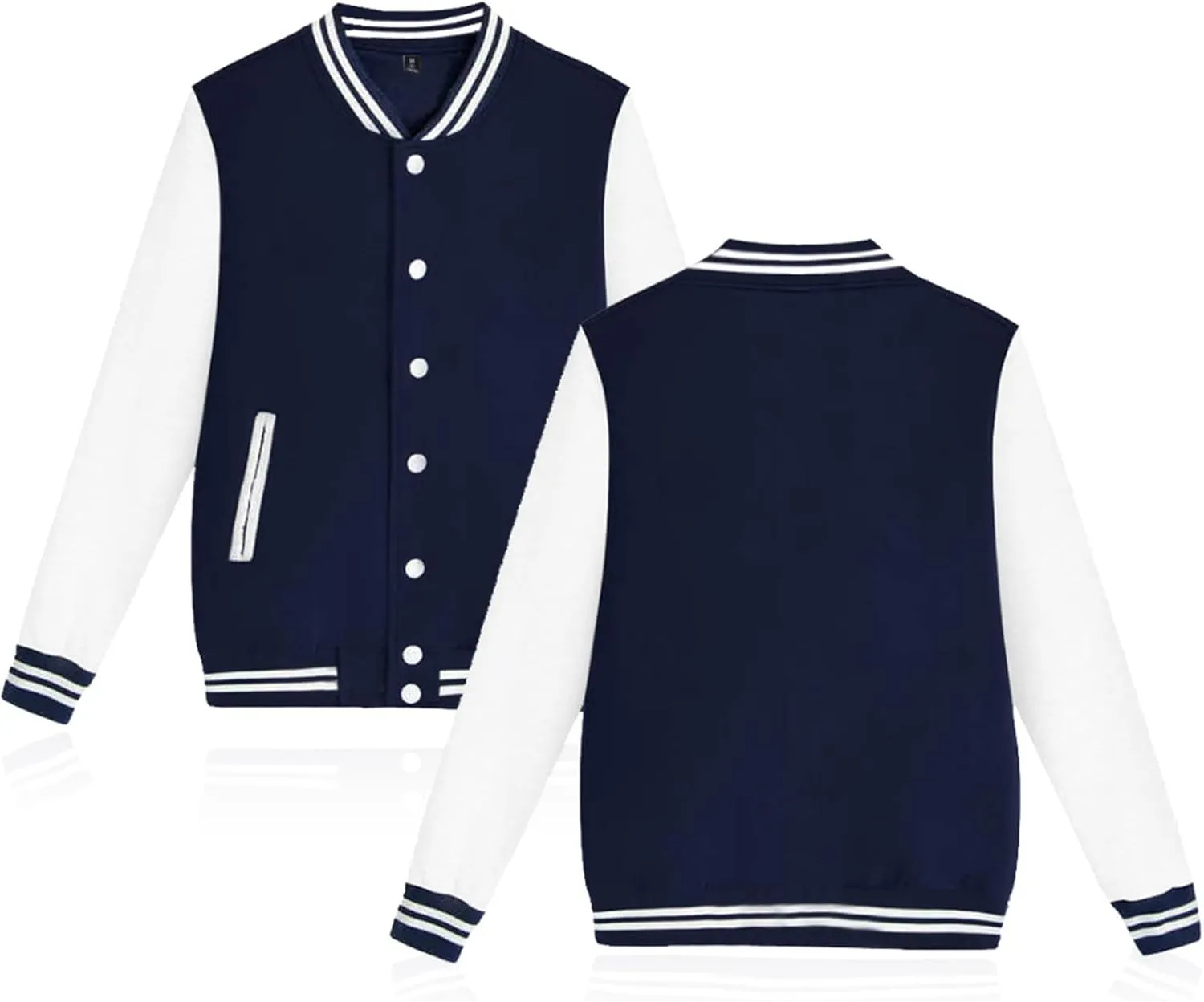 Men's Waterproof Jacket ManS Varsity Baseball Jacket Cotton Letterman Bomber Jacket, XL-4XL