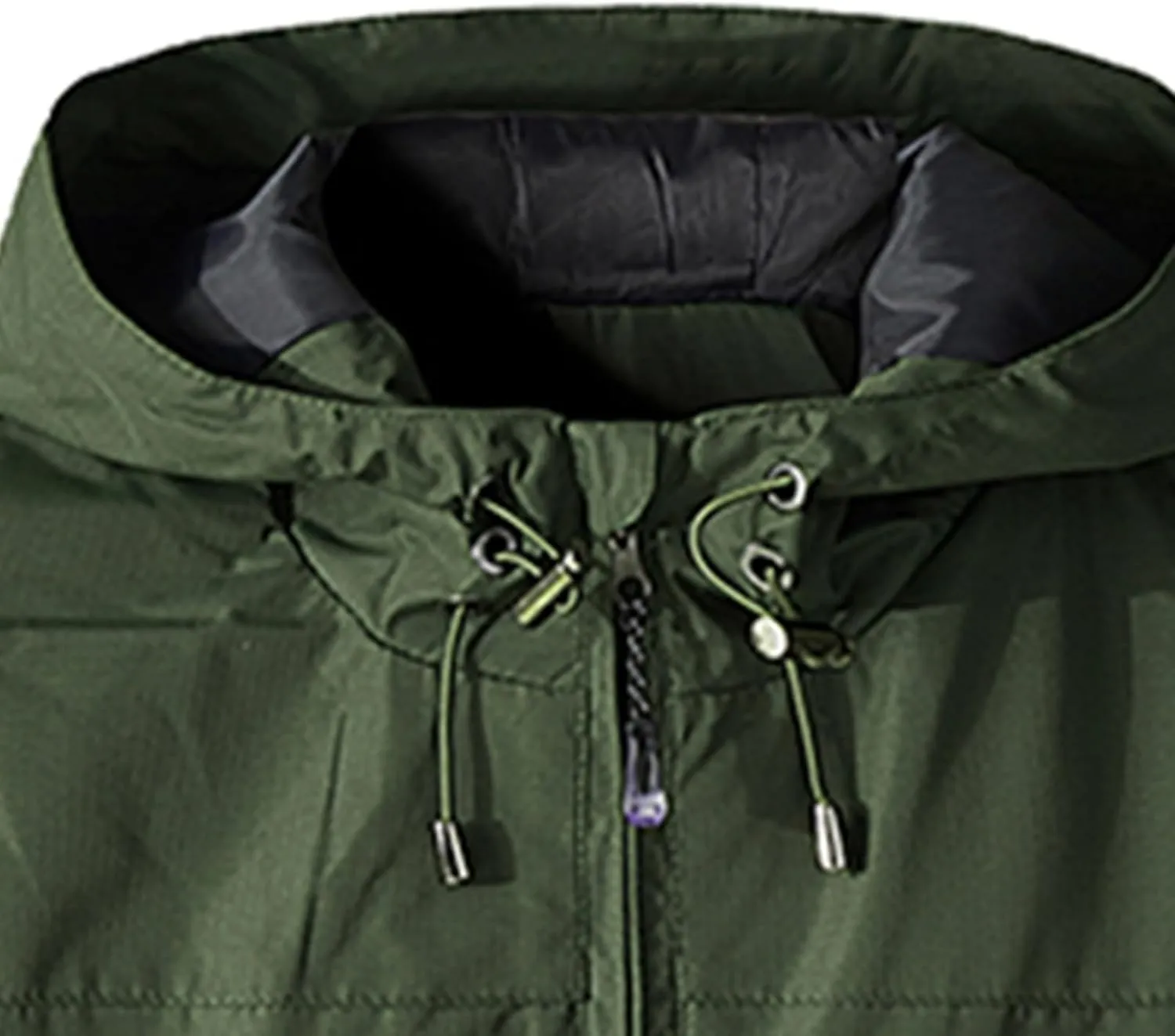 Mens Waterproof Rain Jacket Fall Lightweight Packable Breathable Hooded Raincoat Windproof Durable For Hiking Travel