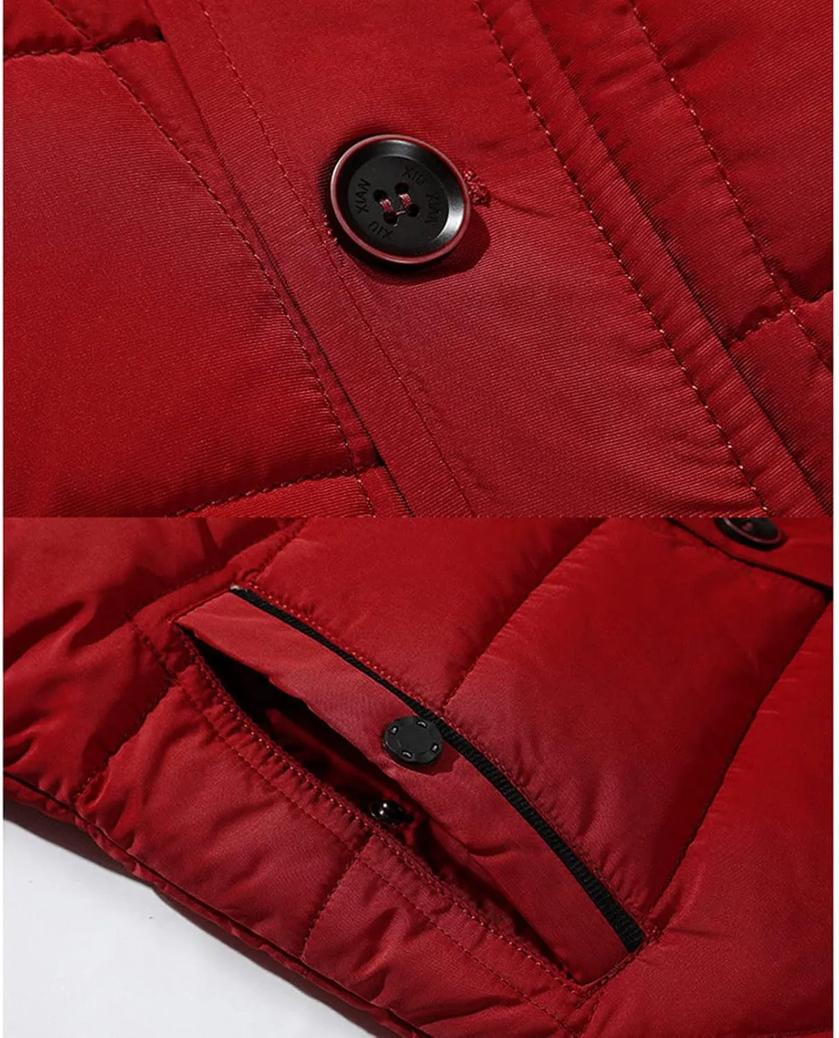 Men'S Winter Thick Jacket Hooded Jacket With Zipper Pocket Outdoor Large Size Thermal Padded Jacket Gift for Men