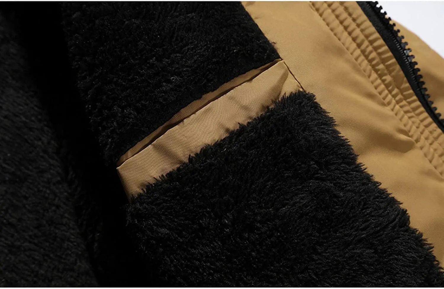 Men'S Winter Thick Jacket Hooded Jacket With Zipper Pocket Outdoor Large Size Thermal Padded Jacket Gift for Men
