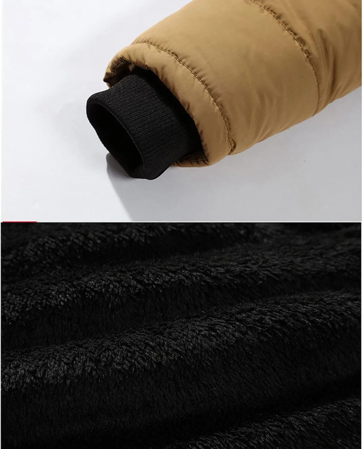 Men'S Winter Thick Jacket Hooded Jacket With Zipper Pocket Outdoor Large Size Thermal Padded Jacket Gift for Men