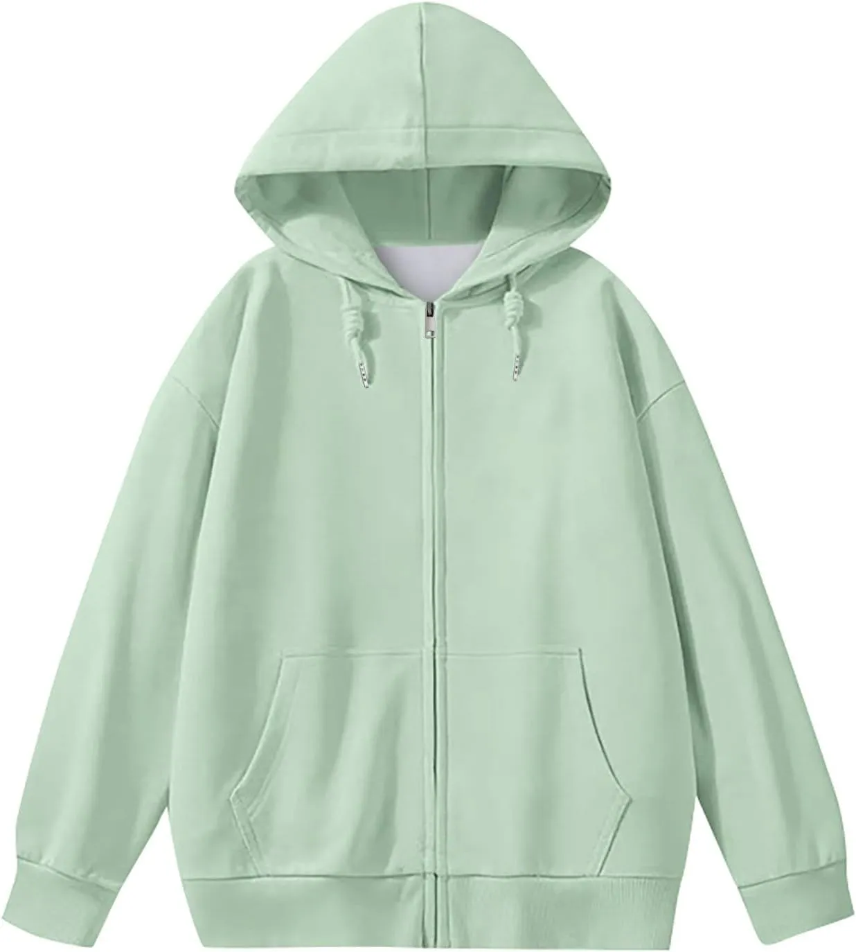 Mens Women Unisex Soild Basic Hooded Sweatshirt Couple Fleece Jacket Outwear With Pocket Zipper Hoodies Sweatshirt