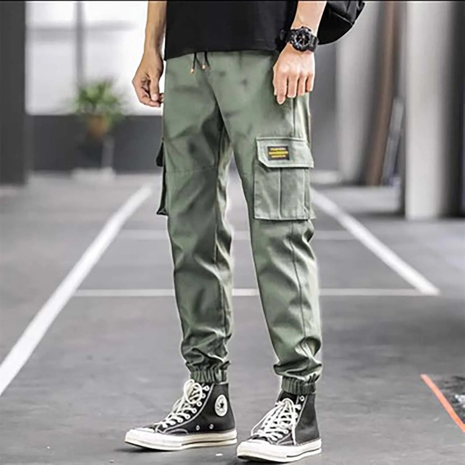 Men's Workwear Pants Spring & Autumn Fashionable Cuffed Trousers Casual and Loose Fitting with American Khaki Pants Mens