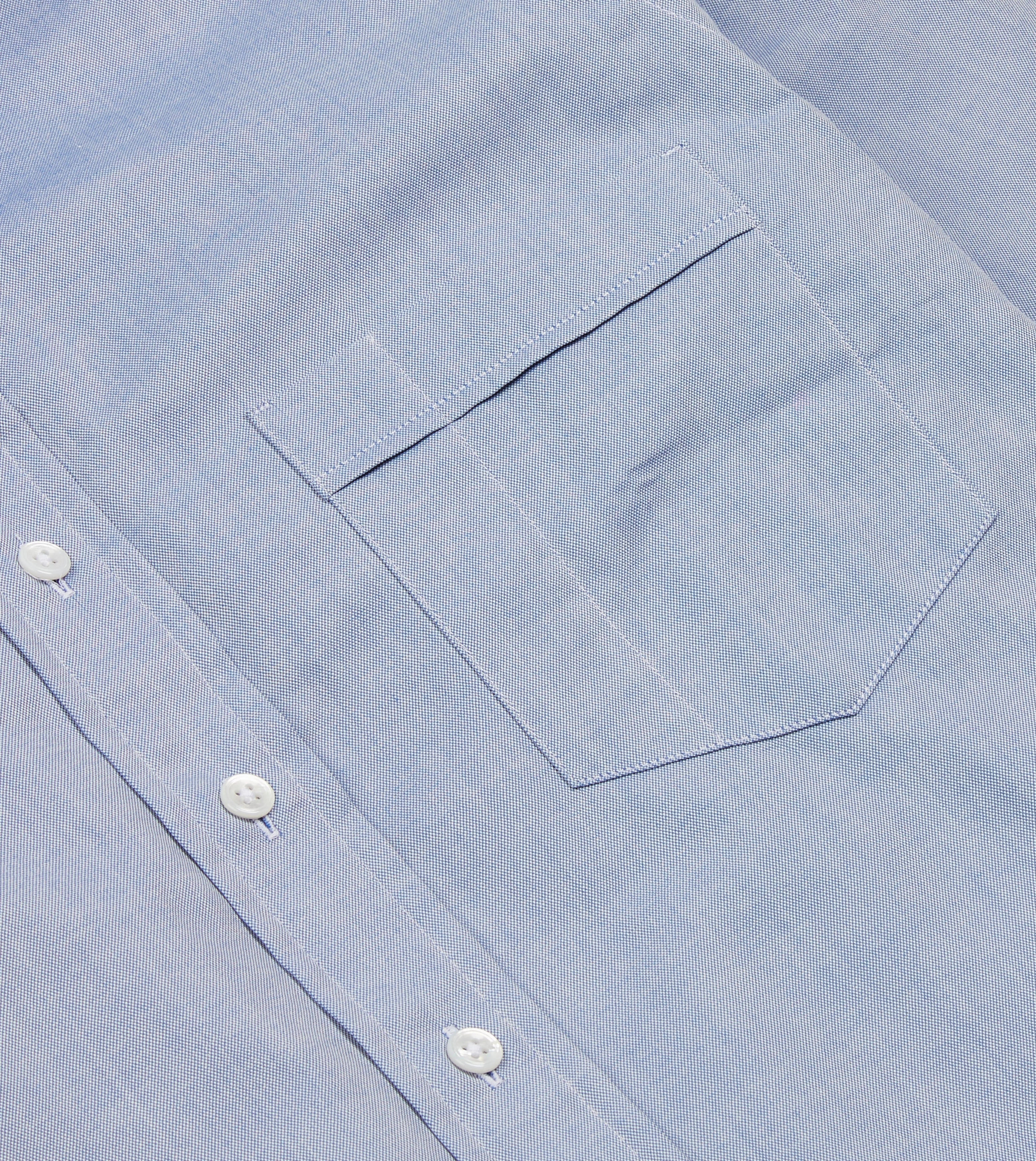 Navy Pinpoint Oxford Cotton Cloth Button-Down Shirt Active Wear Soft touch finish