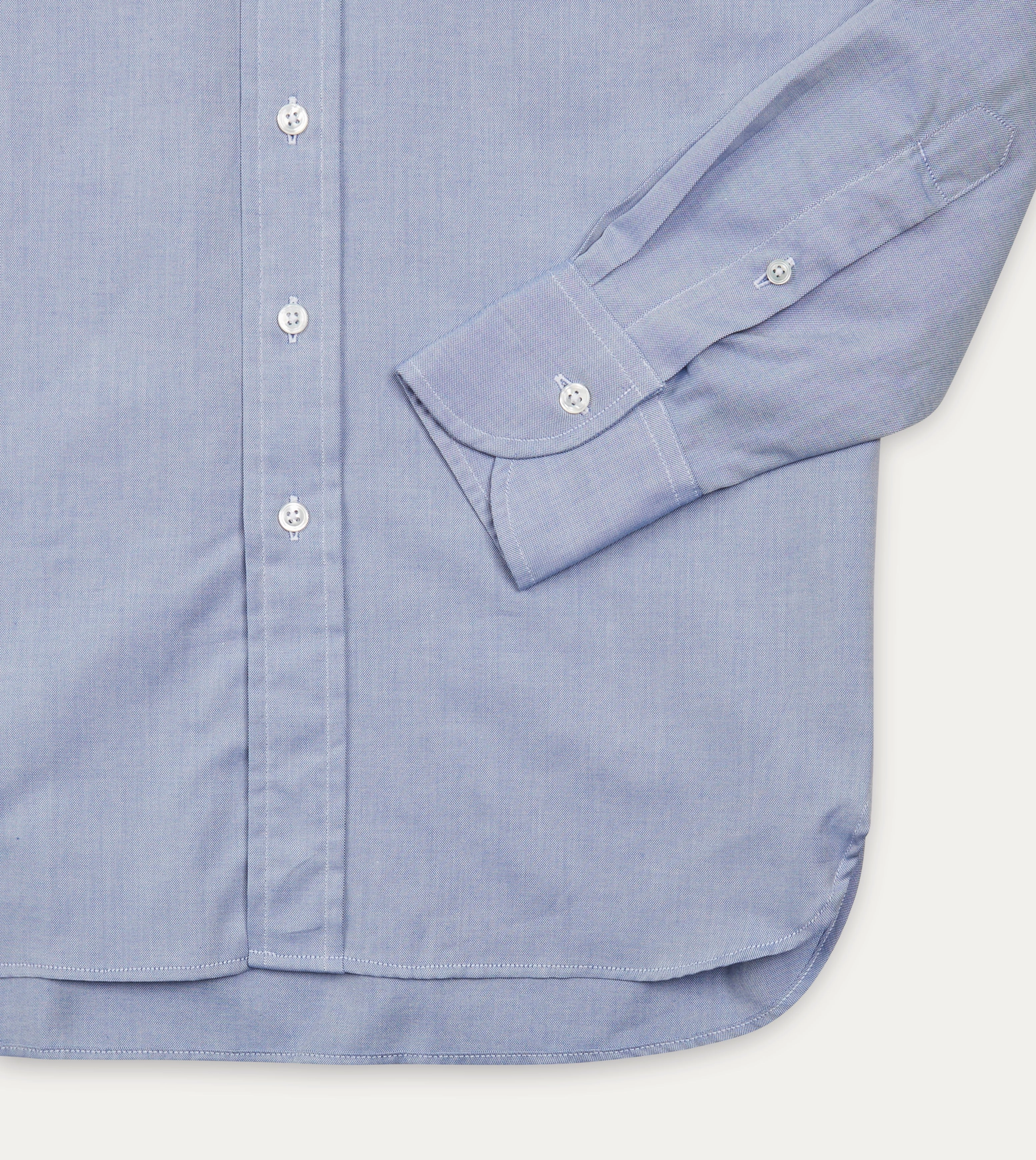 Beach Wear Navy Pinpoint Oxford Cotton Cloth Button-Down Shirt