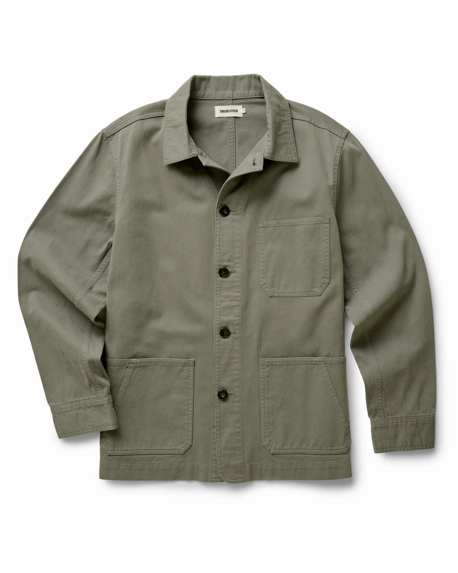 The Ojai Jacket in Organic Smoked Olive Foundation Twill Windproof Barrier