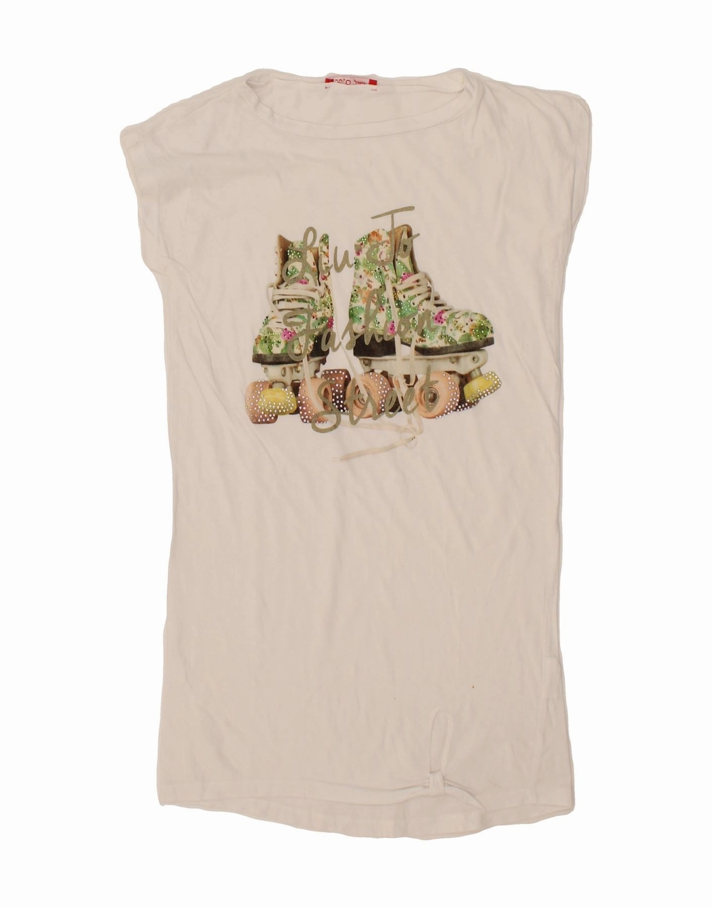 Casual event outfit Summer Wardrobe LIU JO JUNIOR Girls Graphic T-Shirt Dress 10-11 Years White Cotton