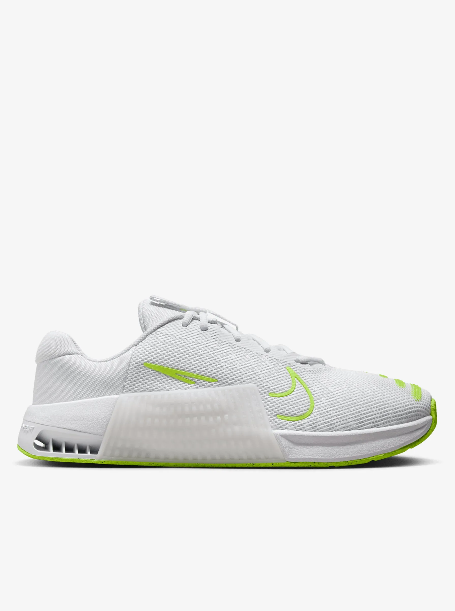 Midfoot structure offers consistent responsiveness Cushioned step reduces vibration from repetitive contact Metcon 9 Mens