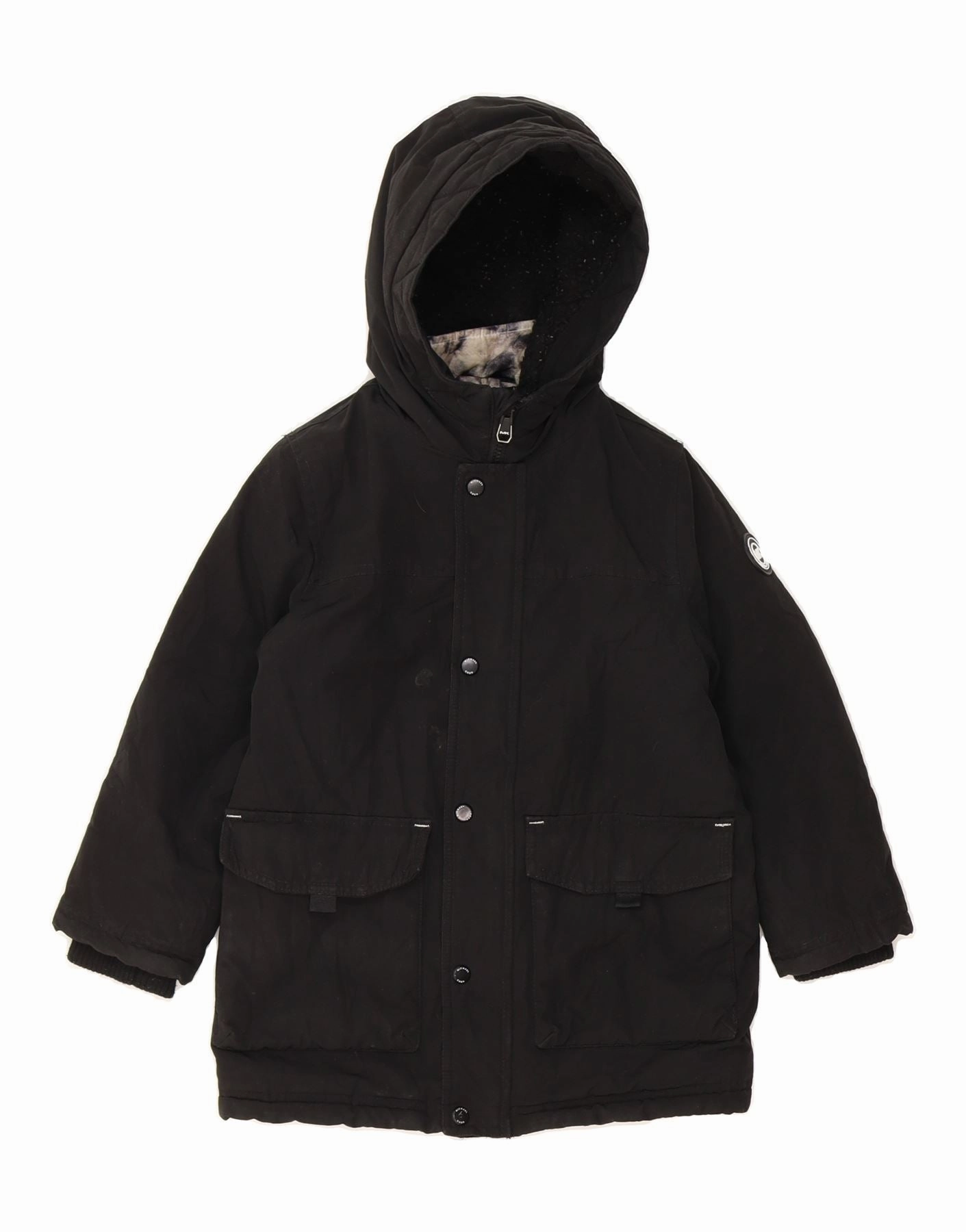 Snow Day MICHAEL KORS Boys Hooded Windbreaker Jacket 5-6 Years Black Polyester