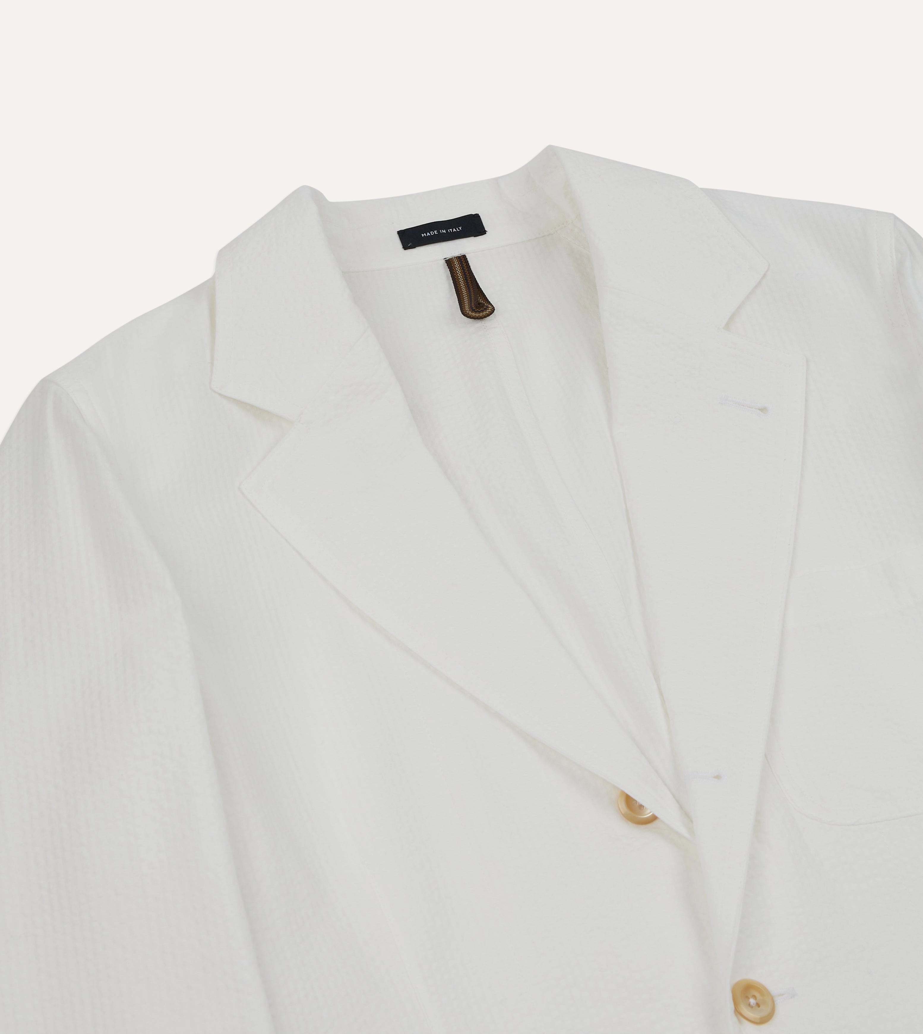 Michael McGregor for Drake??s White Seersucker Games Blazer Mk. I Smart Look Premium Wear