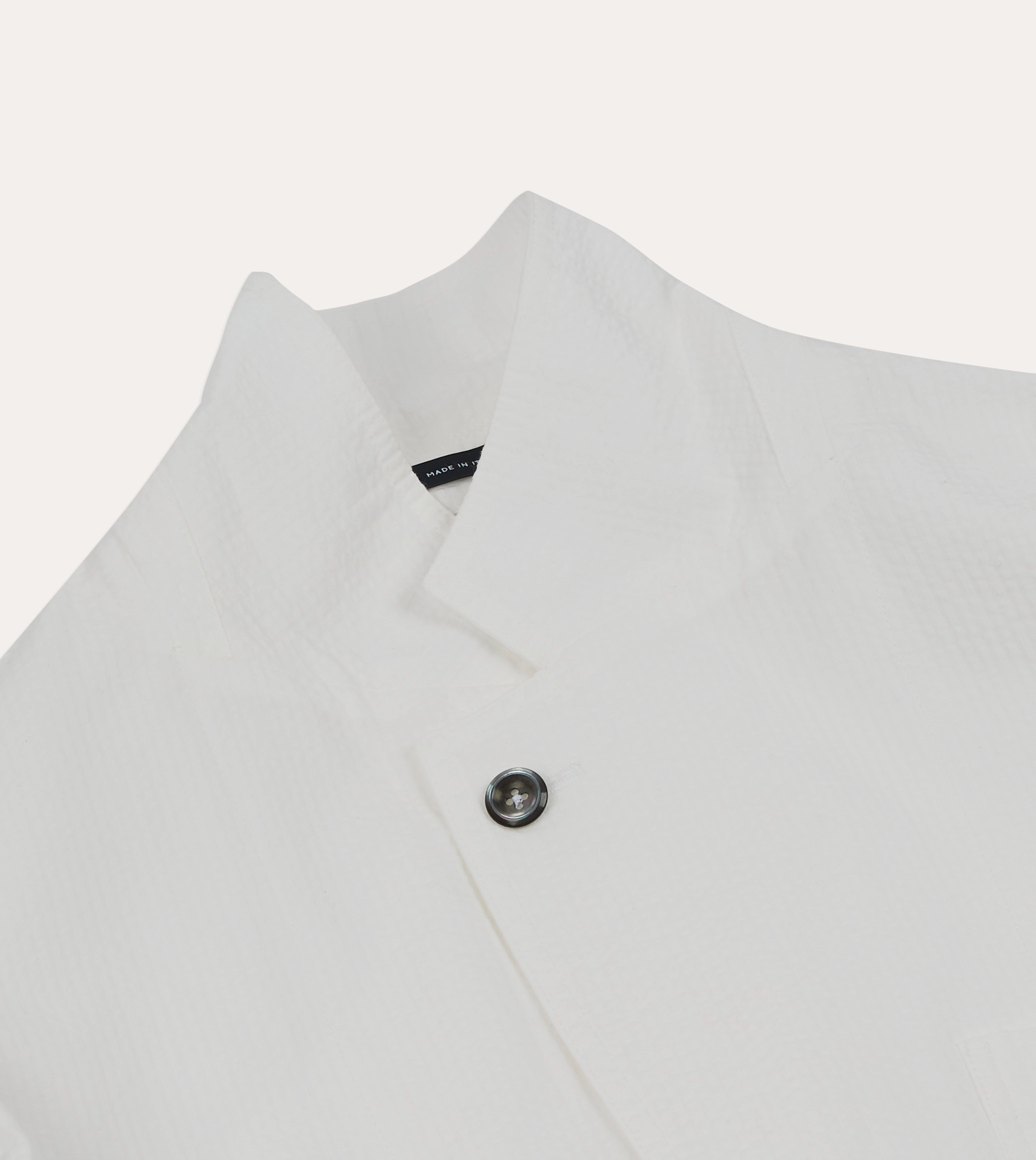 Sleek Cut Advanced Thread Tensioning Michael McGregor for Drake??s White Seersucker Games Blazer Mk. I