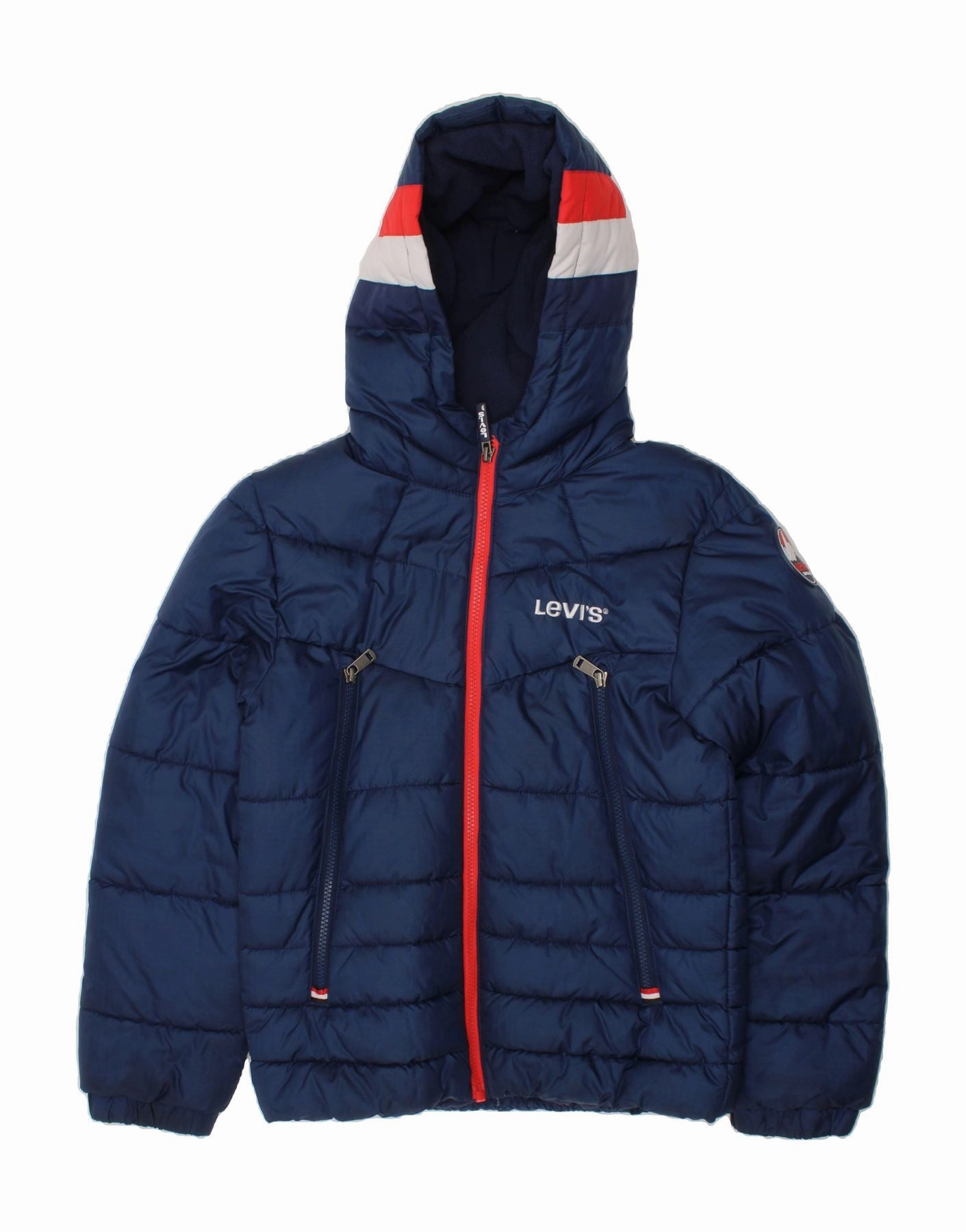 Reveal Ceremony LEVI'S Boys Hooded Padded Jacket 11-12 Years Navy Blue Polyester
