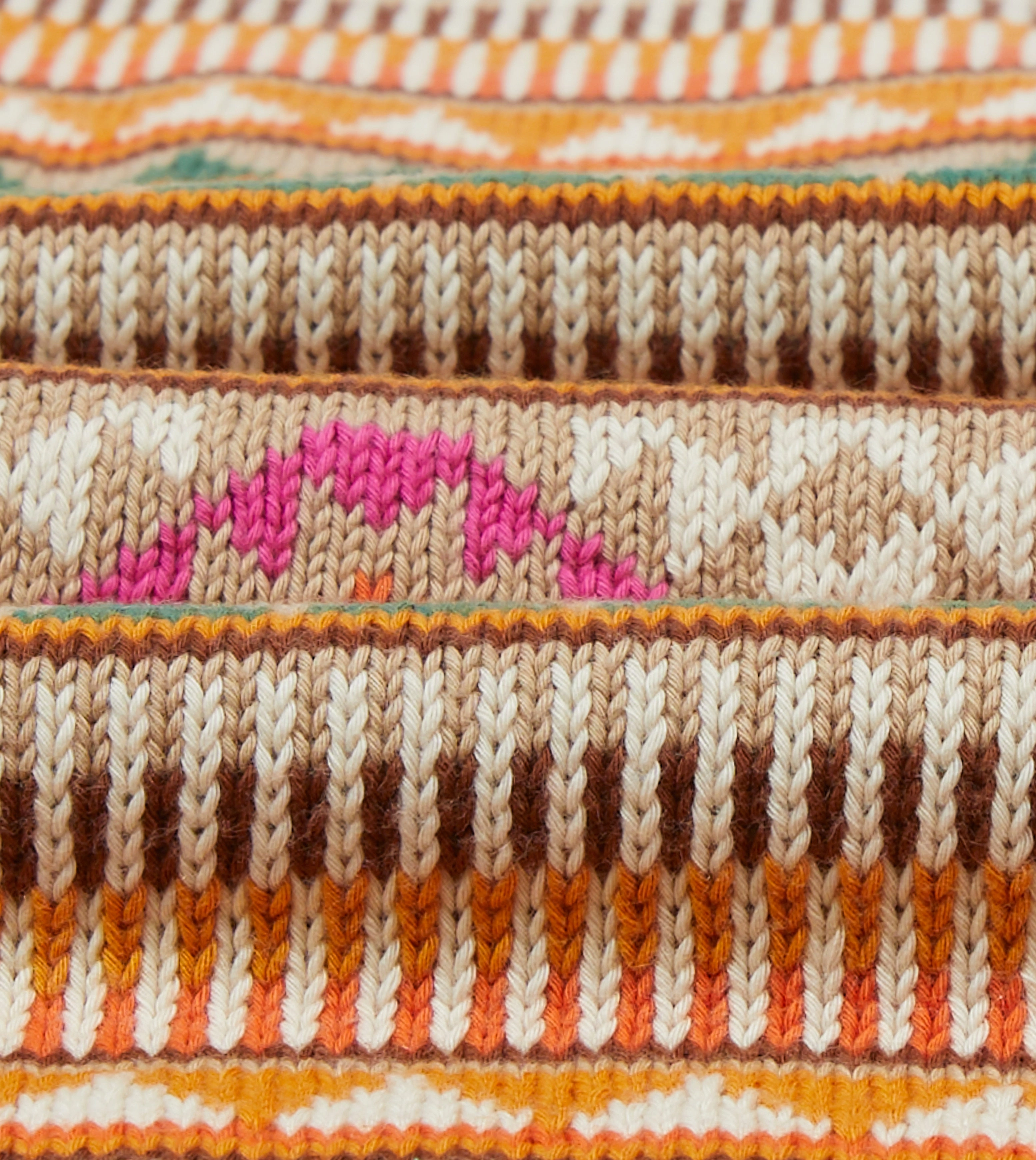 Under Layer Beige Cotton Cashmere Kilim Knit Vest
