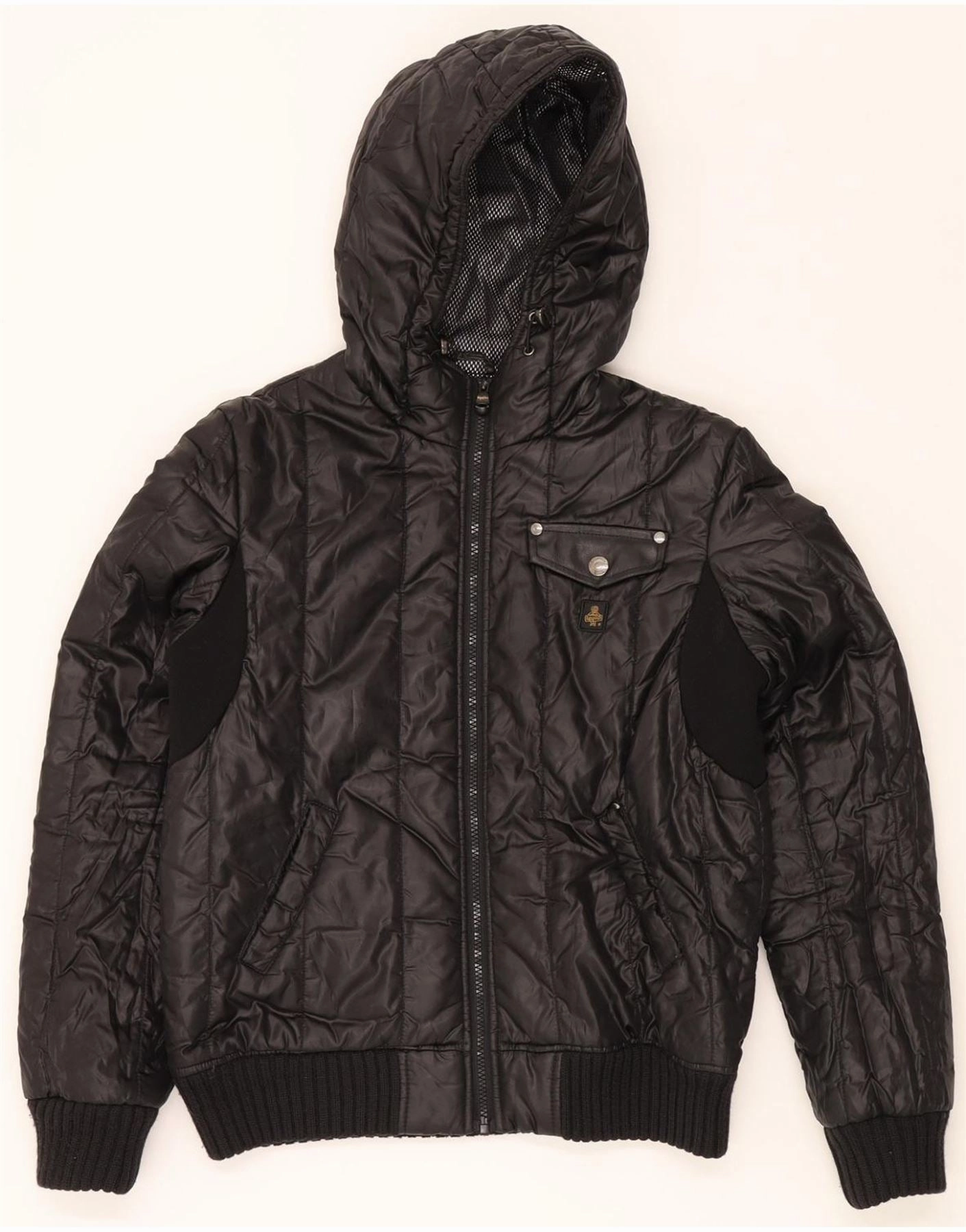 REFRIGIWEAR Boys Hooded Padded Jacket 13-14 Years Black Polyester Fashion Active