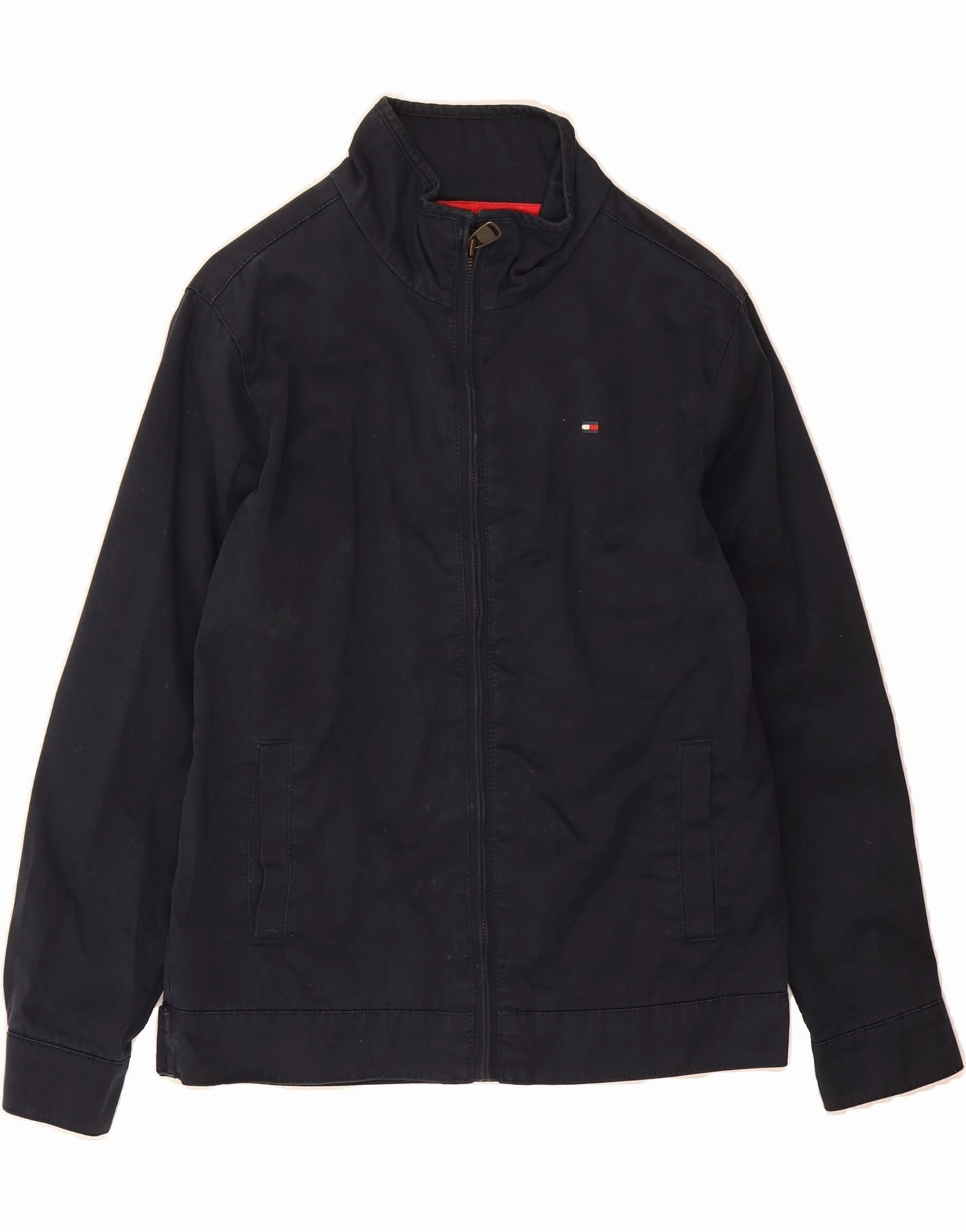 TOMMY HILFIGER Boys Graphic Bomber Jacket 13-14 Years Navy Blue Polyester Easter Oppose