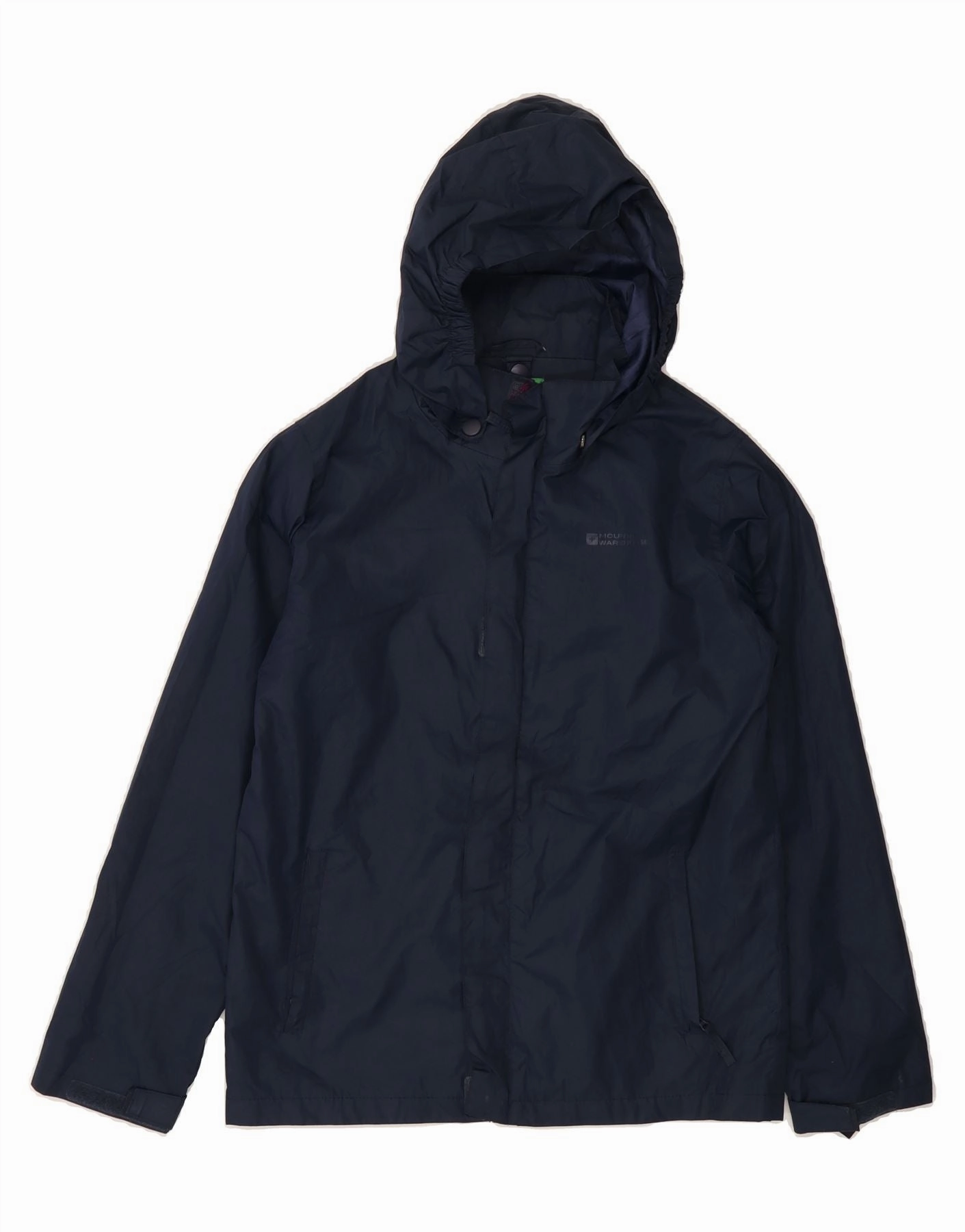 MOUNTAIN WAREHOUSE Boys Hooded Rain Jacket 11-12 Years Navy Blue Polyester suitable for dance parties
